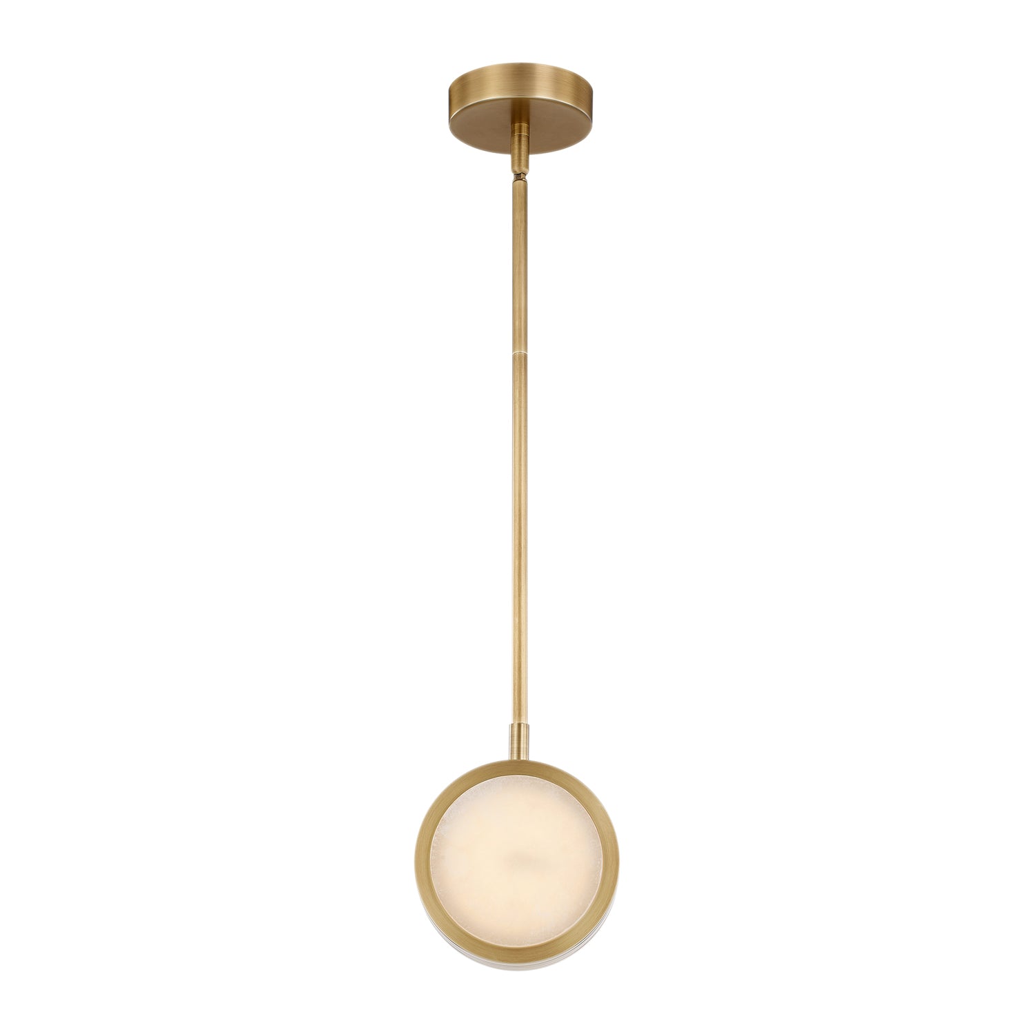 ALORA Lighting PD325106VBAR-UNV Pendant, Vintage Brass/Alabaster