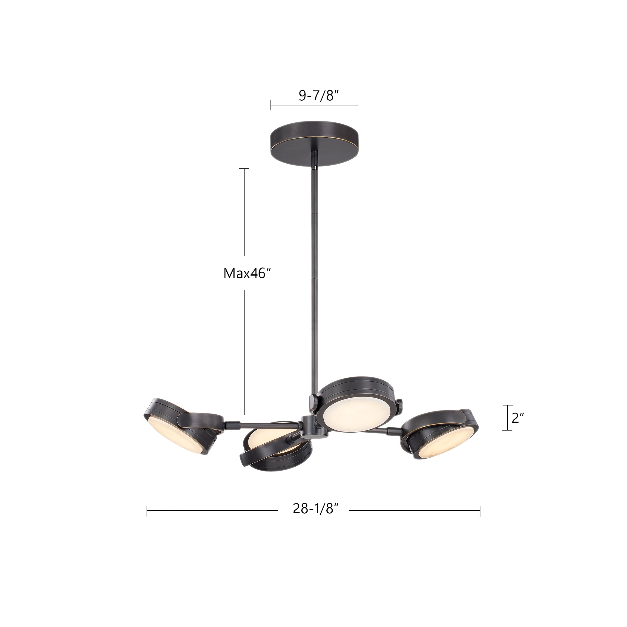 Blanco 28-in Polished Nickel/Alabaster LED Pendant