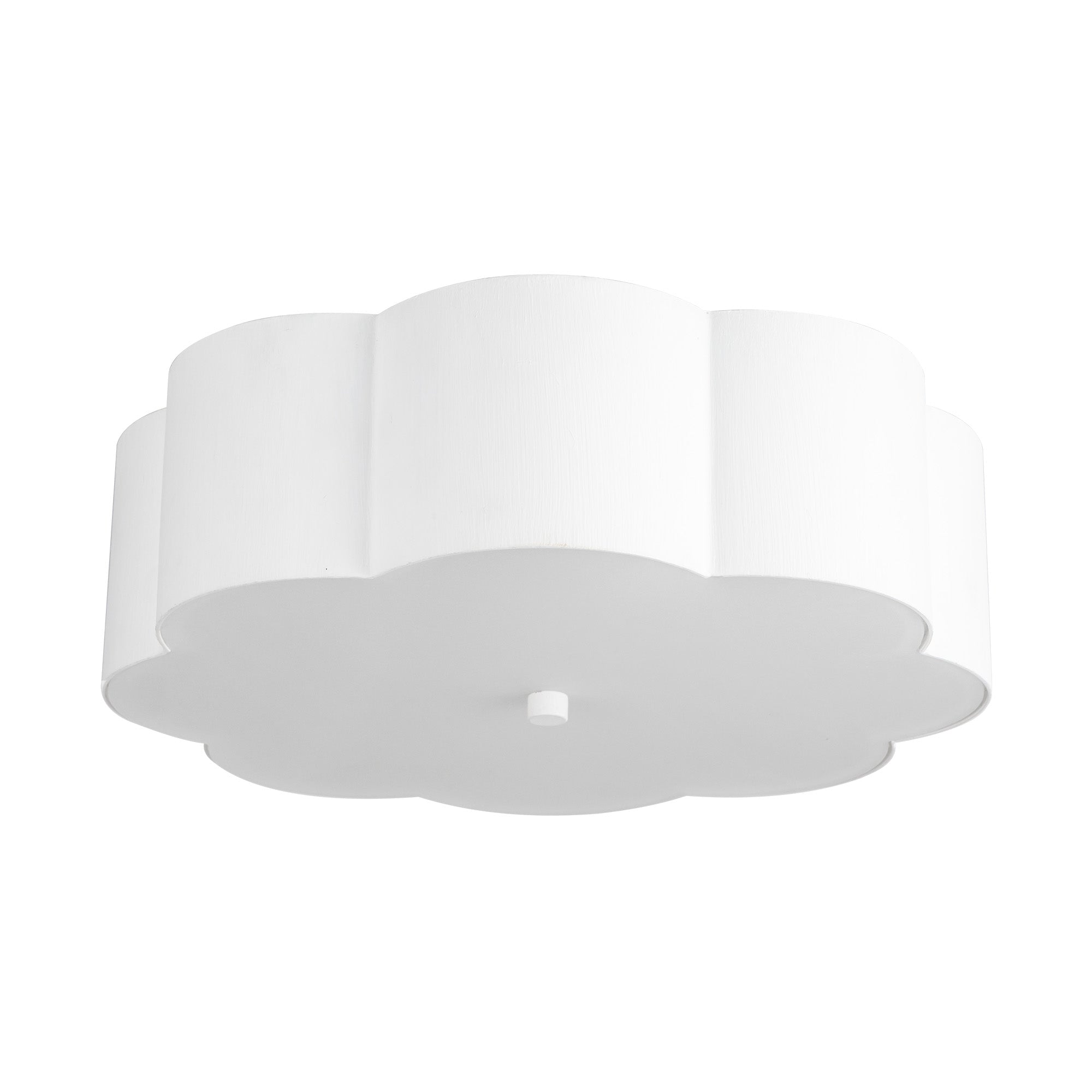 Blossom 14-in Antique White Socket Flush Mount