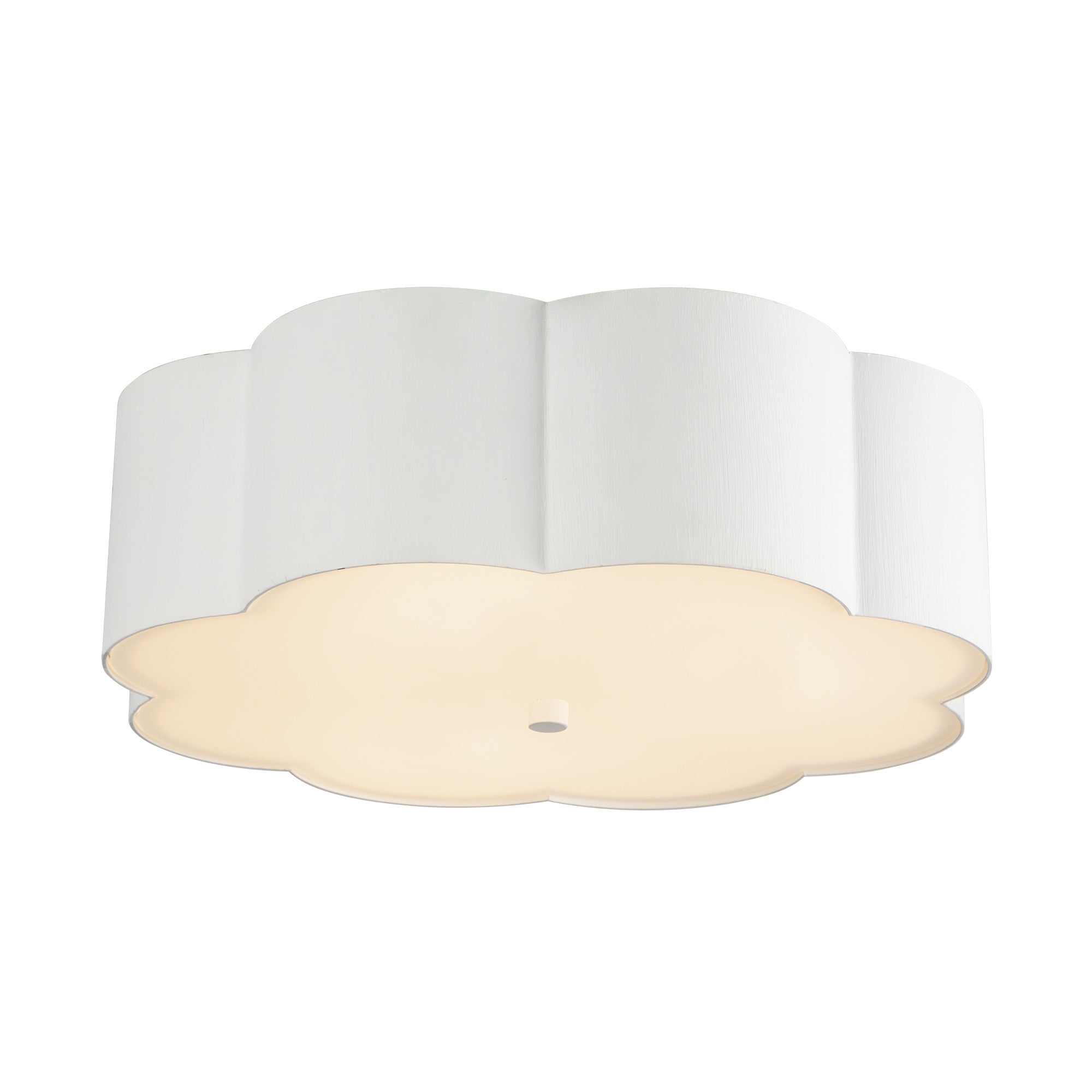 Blossom 14-in Antique White Socket Flush Mount