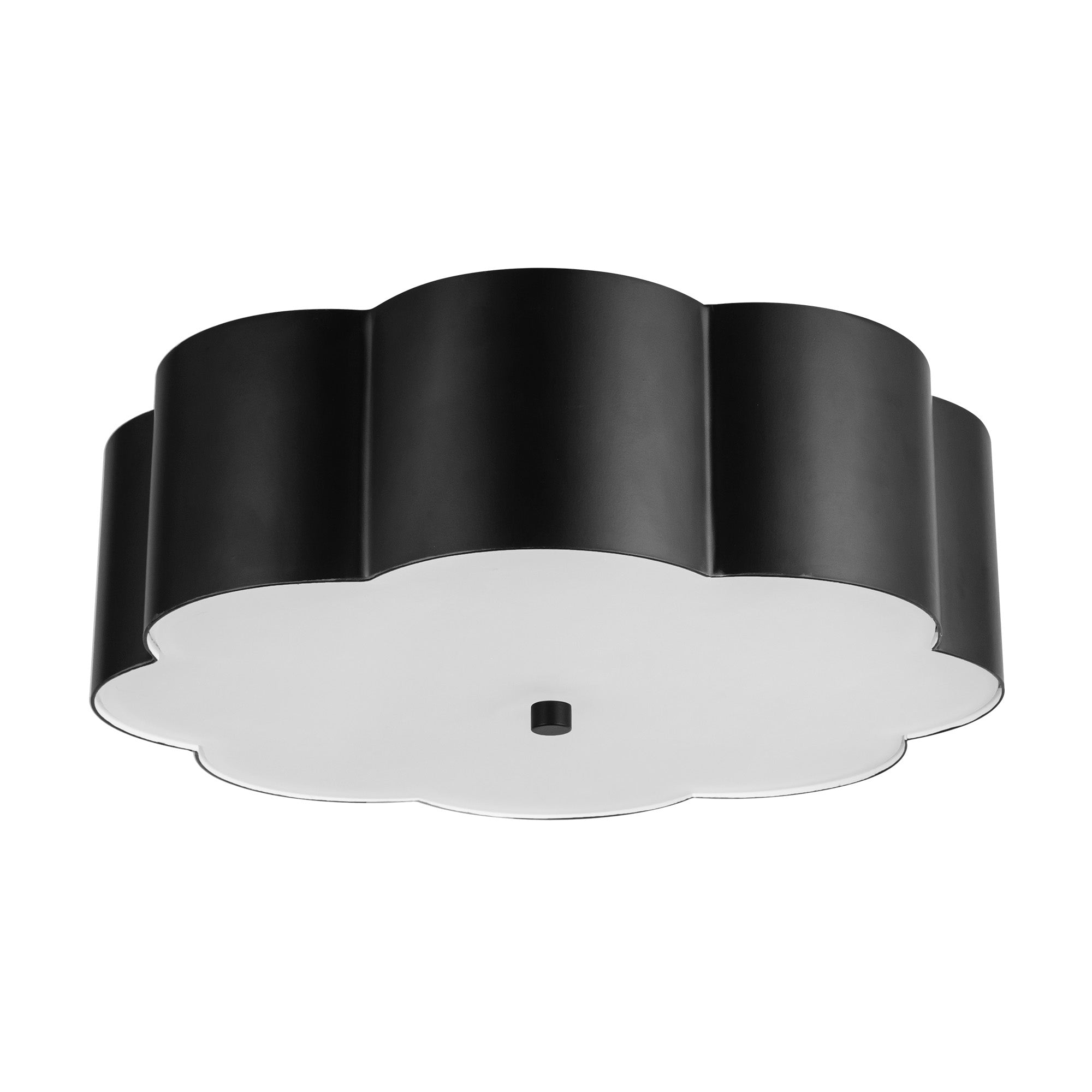 Blossom 14-in Matte Black Socket Flush Mount