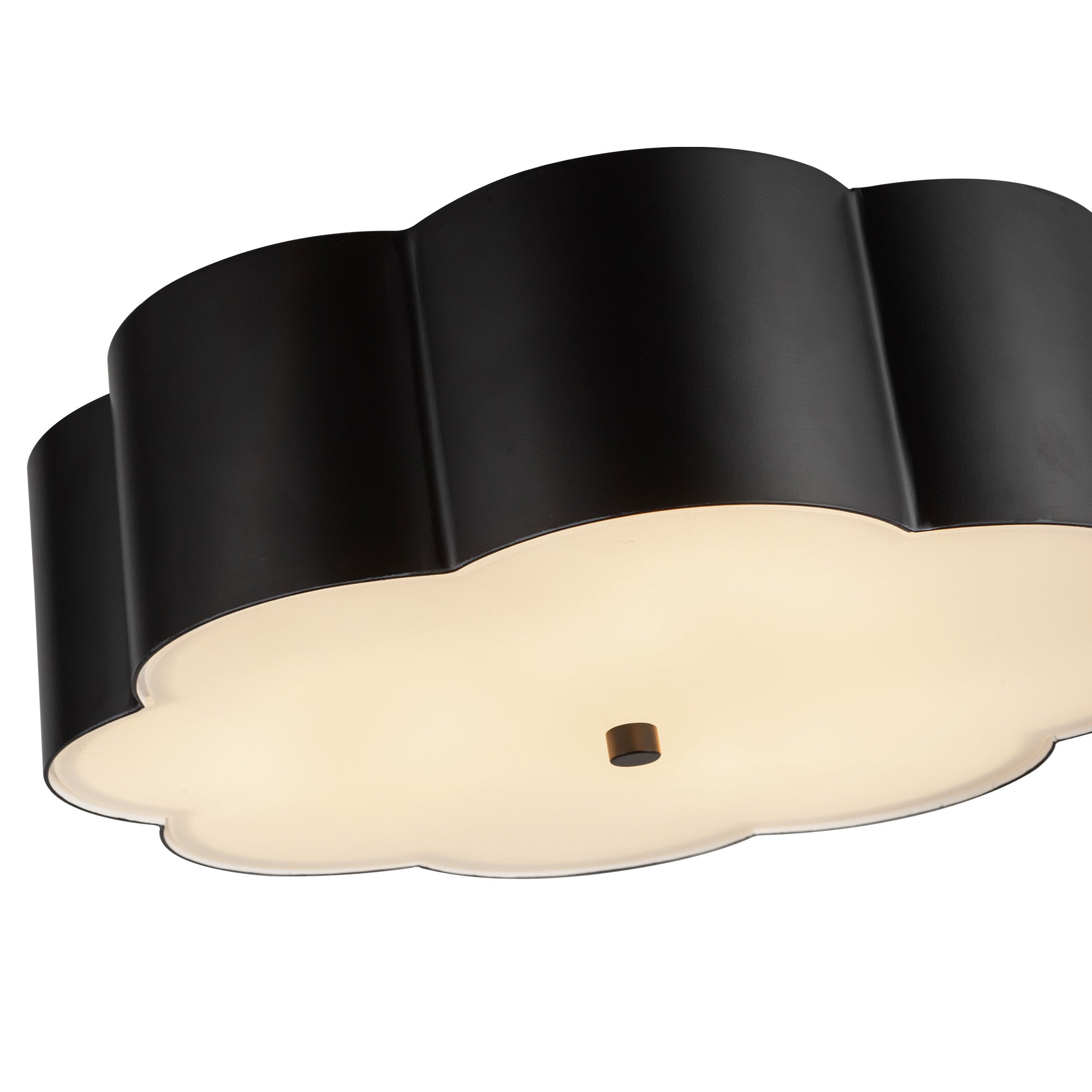 Blossom 14-in Matte Black Socket Flush Mount