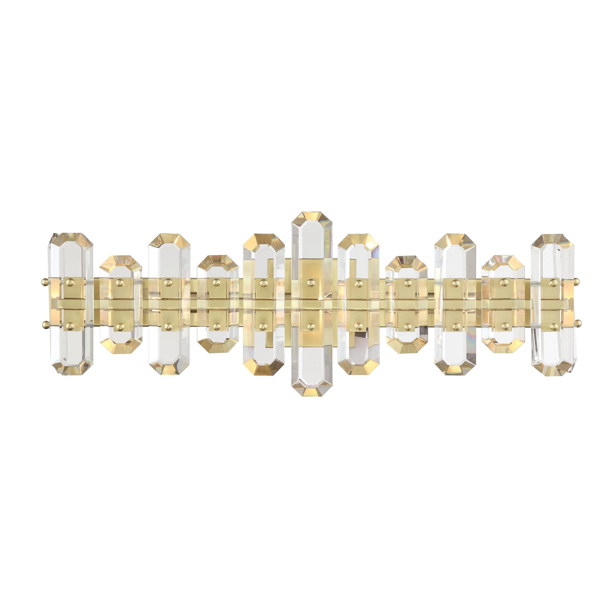 Crystorama Bolton BOL-8883-AG – 25.25 Inch – 3 Light – Bath Vanity Light – Aged Brass – Damp Rated