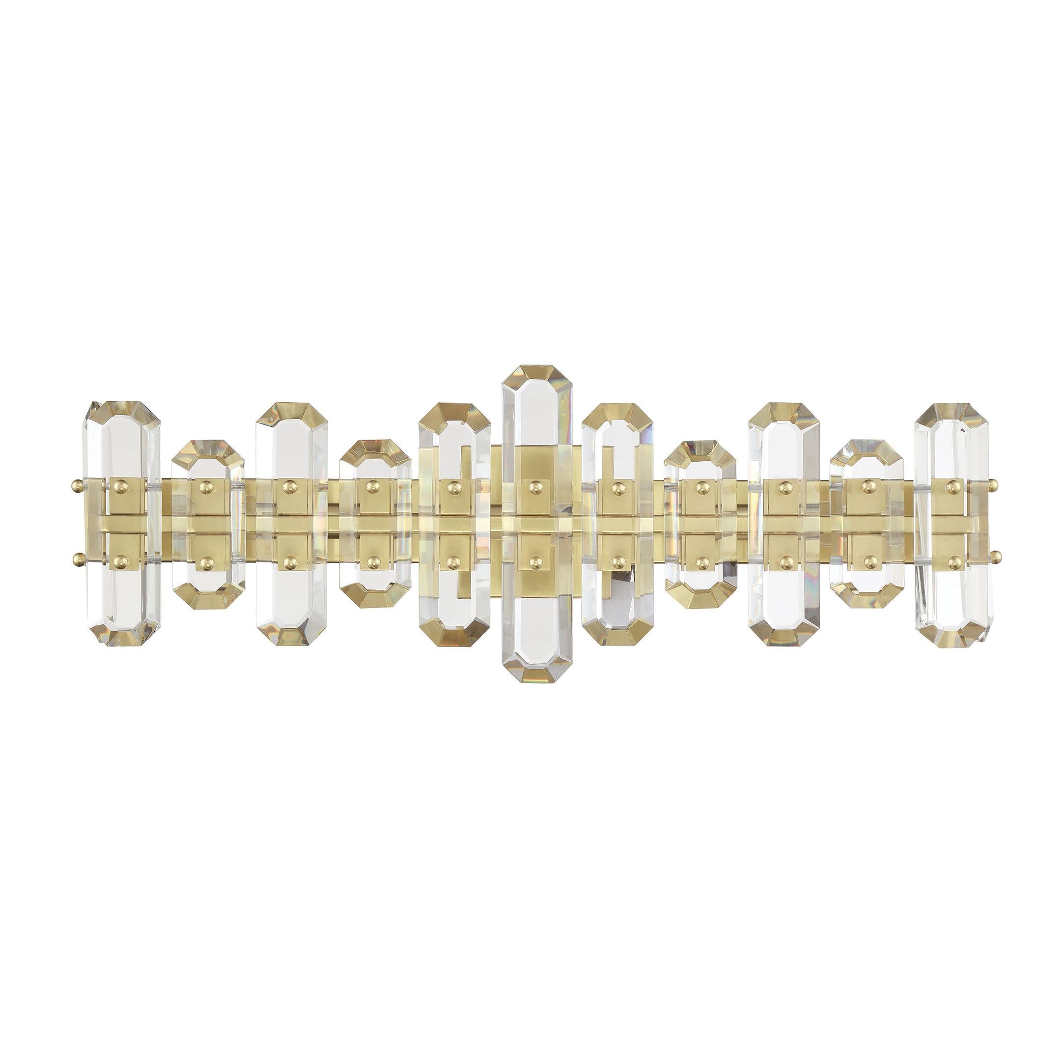 Crystorama Bolton BOL-8883-AG – 25.25 Inch – 3 Light – Bath Vanity Light – Aged Brass – Damp Rated