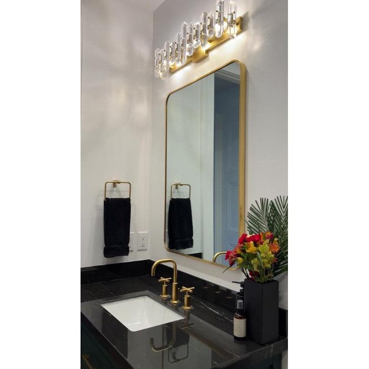 Crystorama Bolton BOL-8883-AG – 25.25 Inch – 3 Light – Bath Vanity Light – Aged Brass – Damp Rated
