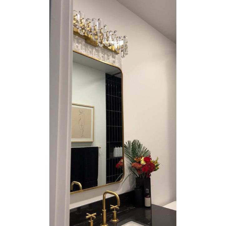 Crystorama Bolton BOL-8883-AG – 25.25 Inch – 3 Light – Bath Vanity Light – Aged Brass – Damp Rated