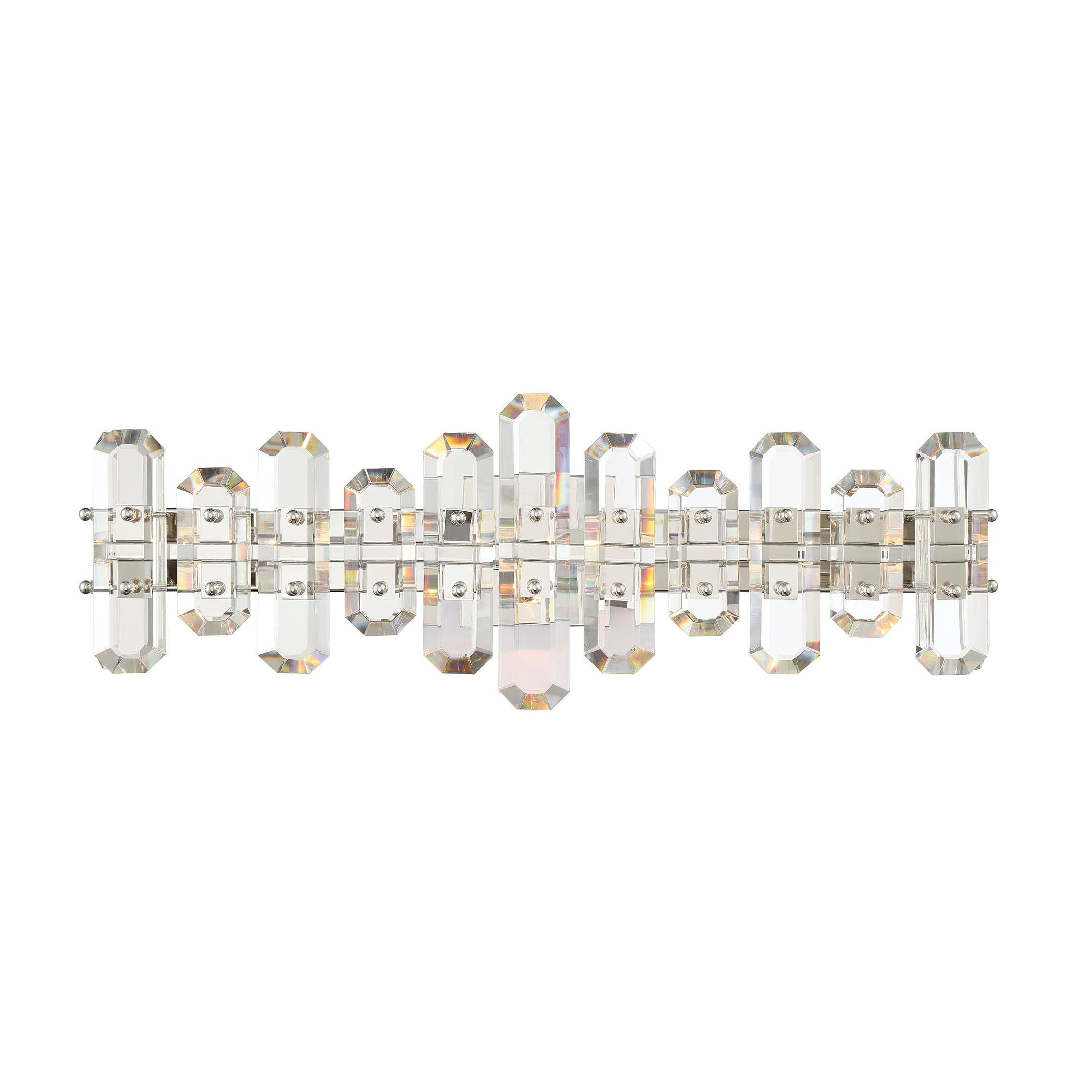 Crystorama Bolton BOL-8883-PN – 25.25 Inch – 3 Light – Bath Vanity Light – Polished Nickel – Damp Rated