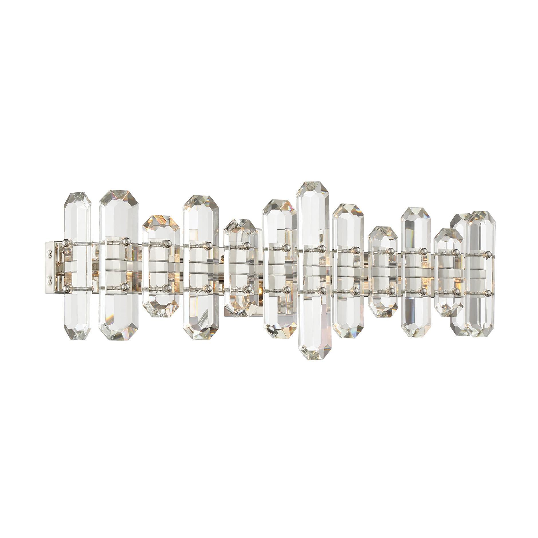 Crystorama Bolton BOL-8883-PN – 25.25 Inch – 3 Light – Bath Vanity Light – Polished Nickel – Damp Rated
