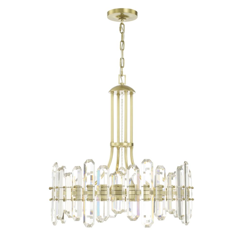 Crystorama BOLTON BOL-8888-AG Chandelier Modern - Aged Brass