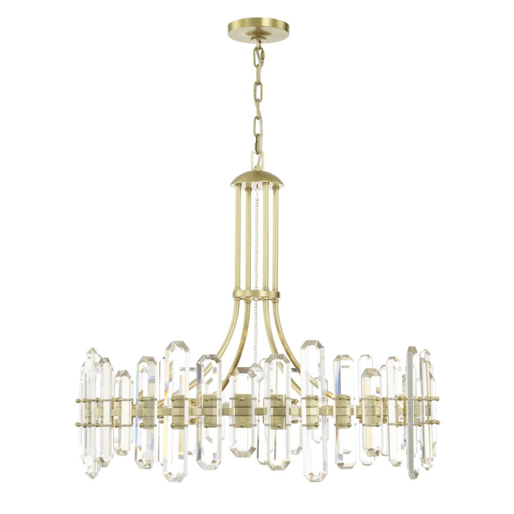 Crystorama BOLTON BOL-8889-AG Chandelier Modern - Aged Brass