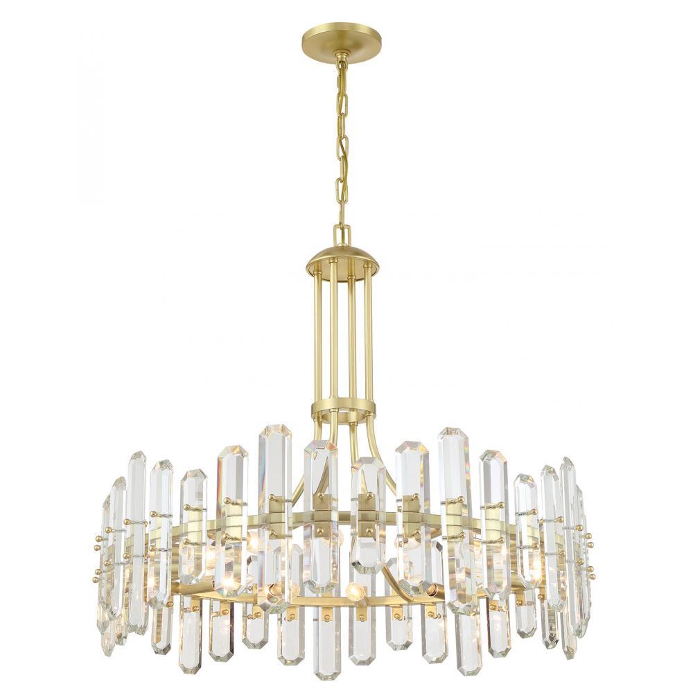 Bolton 12 Light Aged Brass Chandelier