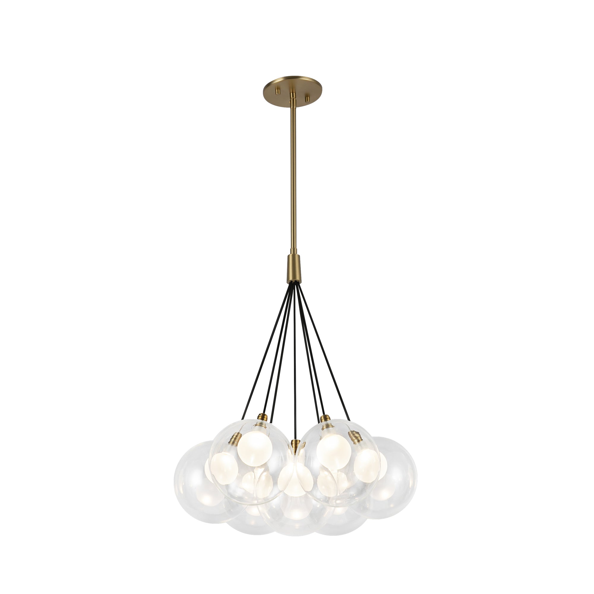 Bolla 16-in Brushed Gold LED Chandelier