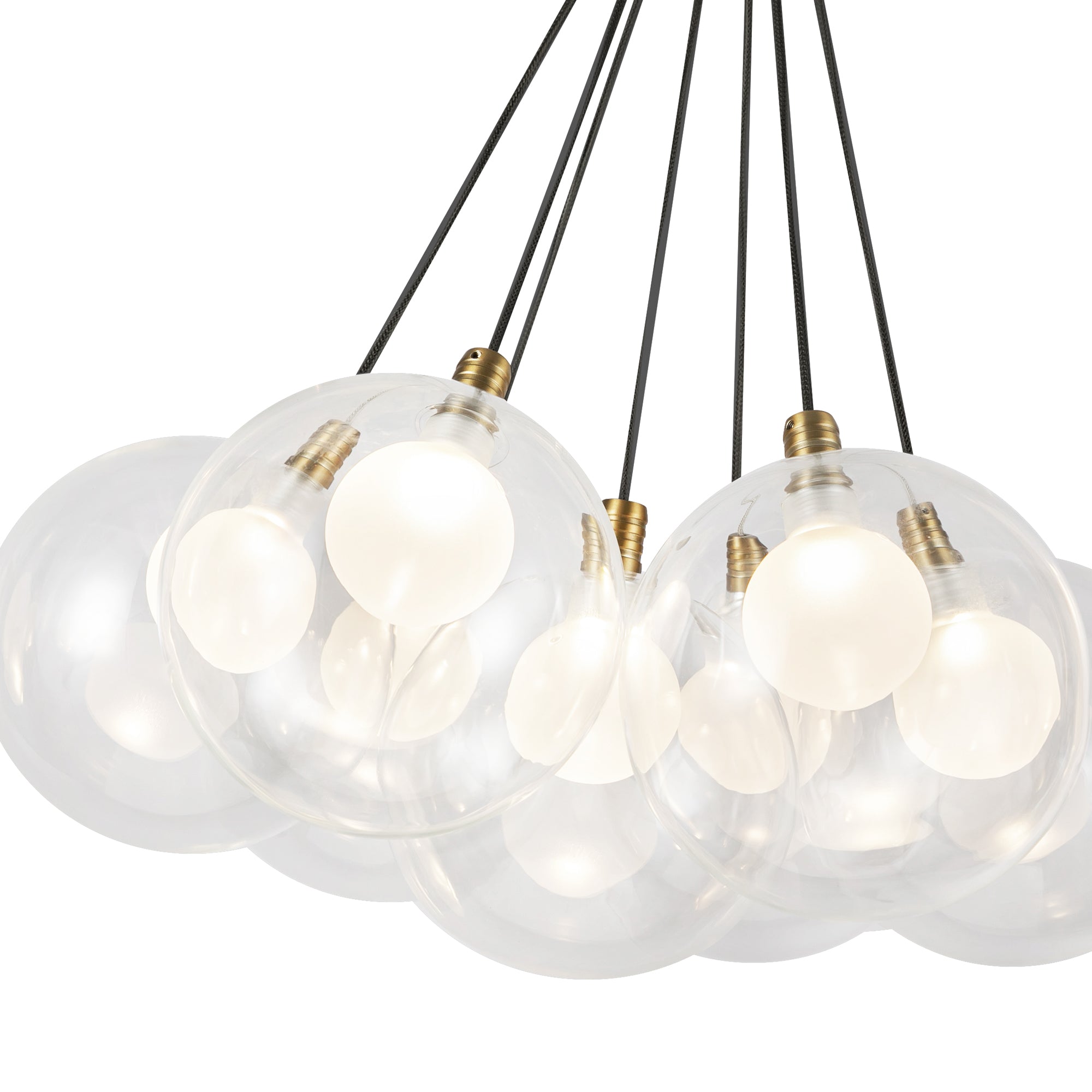 Bolla 16-in Brushed Gold LED Chandelier