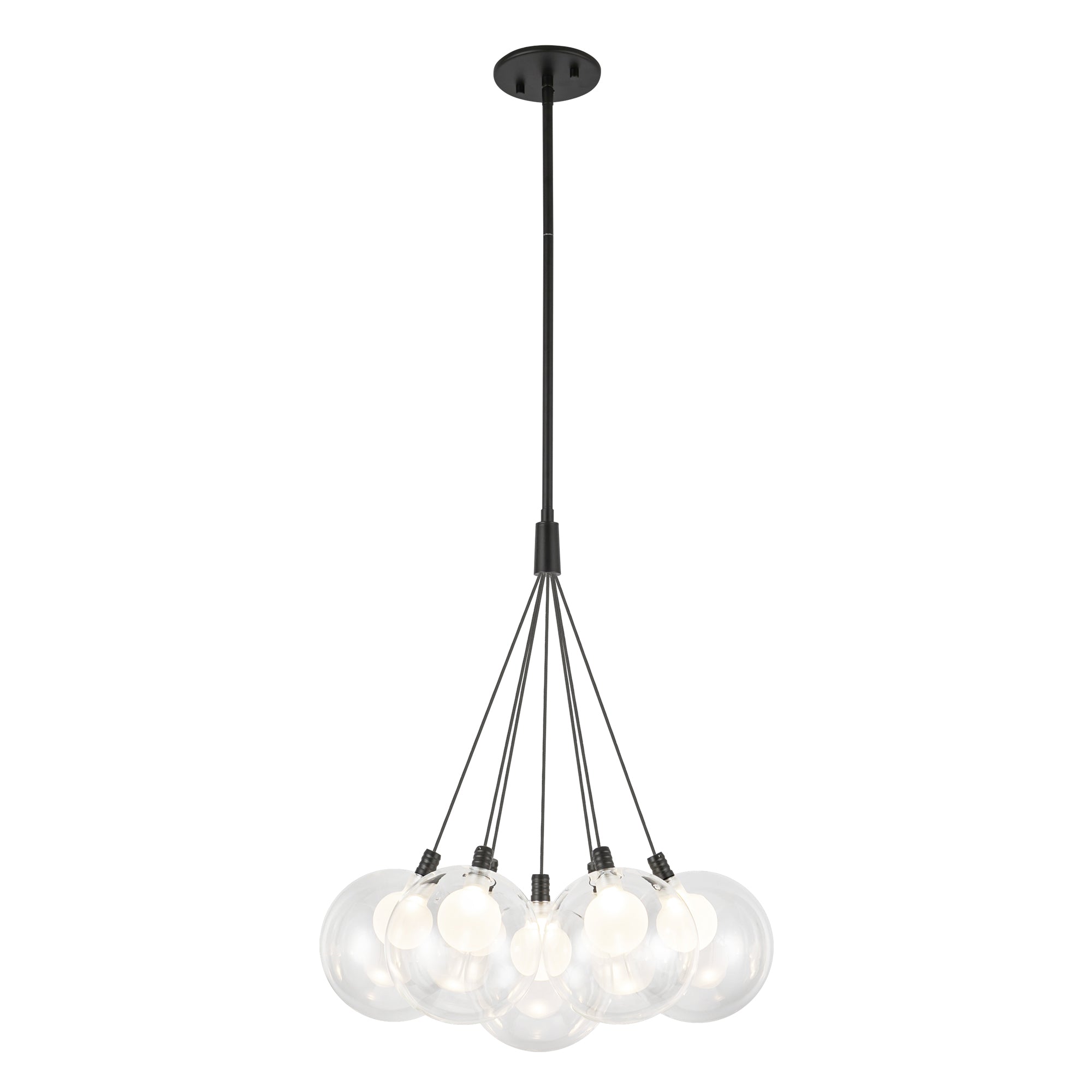 Bolla 16-in Black LED Chandelier