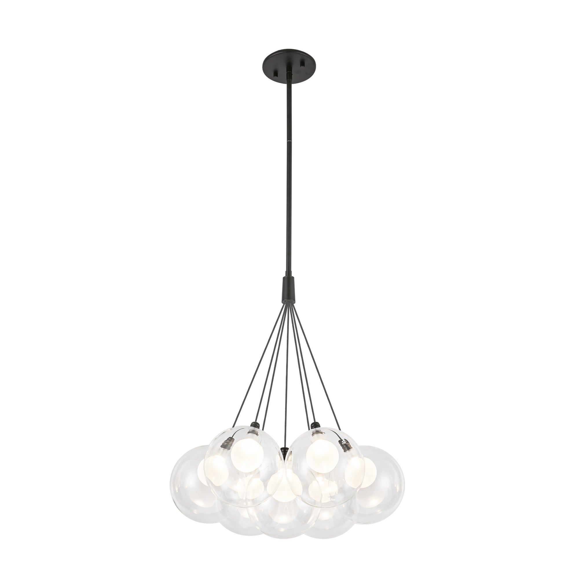 Bolla 16-in Black LED Chandelier