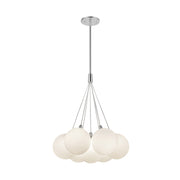 Kuzco Lighting CH3117-OP Bolla 17-in Opal Glass LED Chandelier, UL Listed, Opal Glass