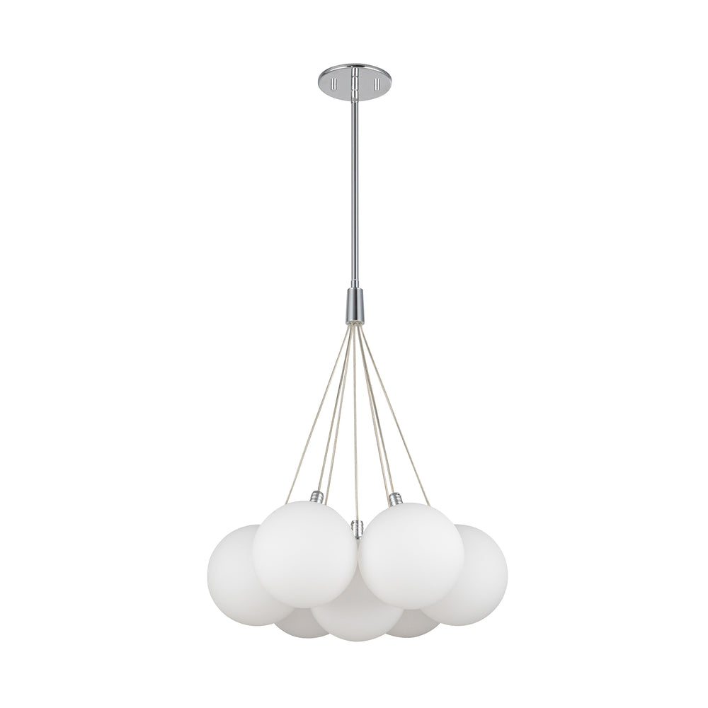 Kuzco Lighting CH3117-OP Bolla 17-in Opal Glass LED Chandelier, UL Listed, Opal Glass