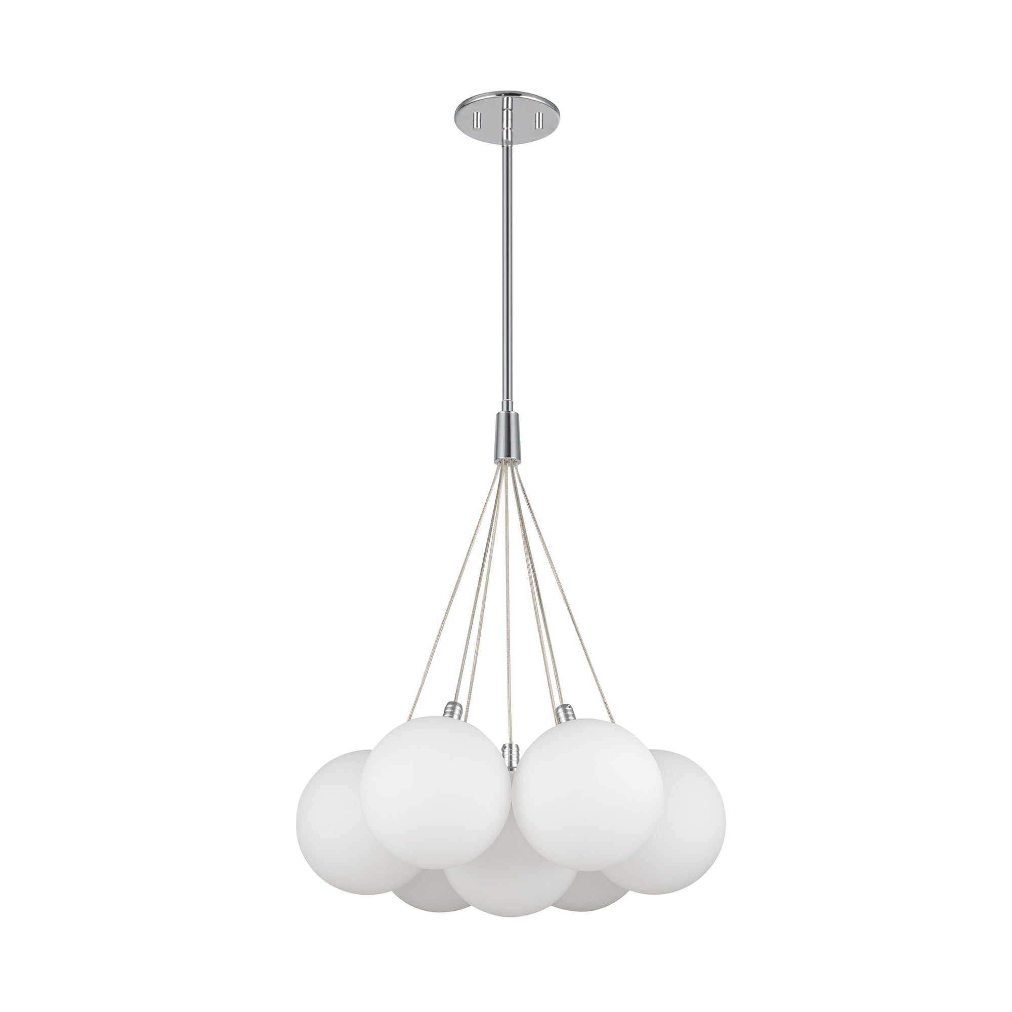 Bolla 17-in Opal Glass LED Chandelier