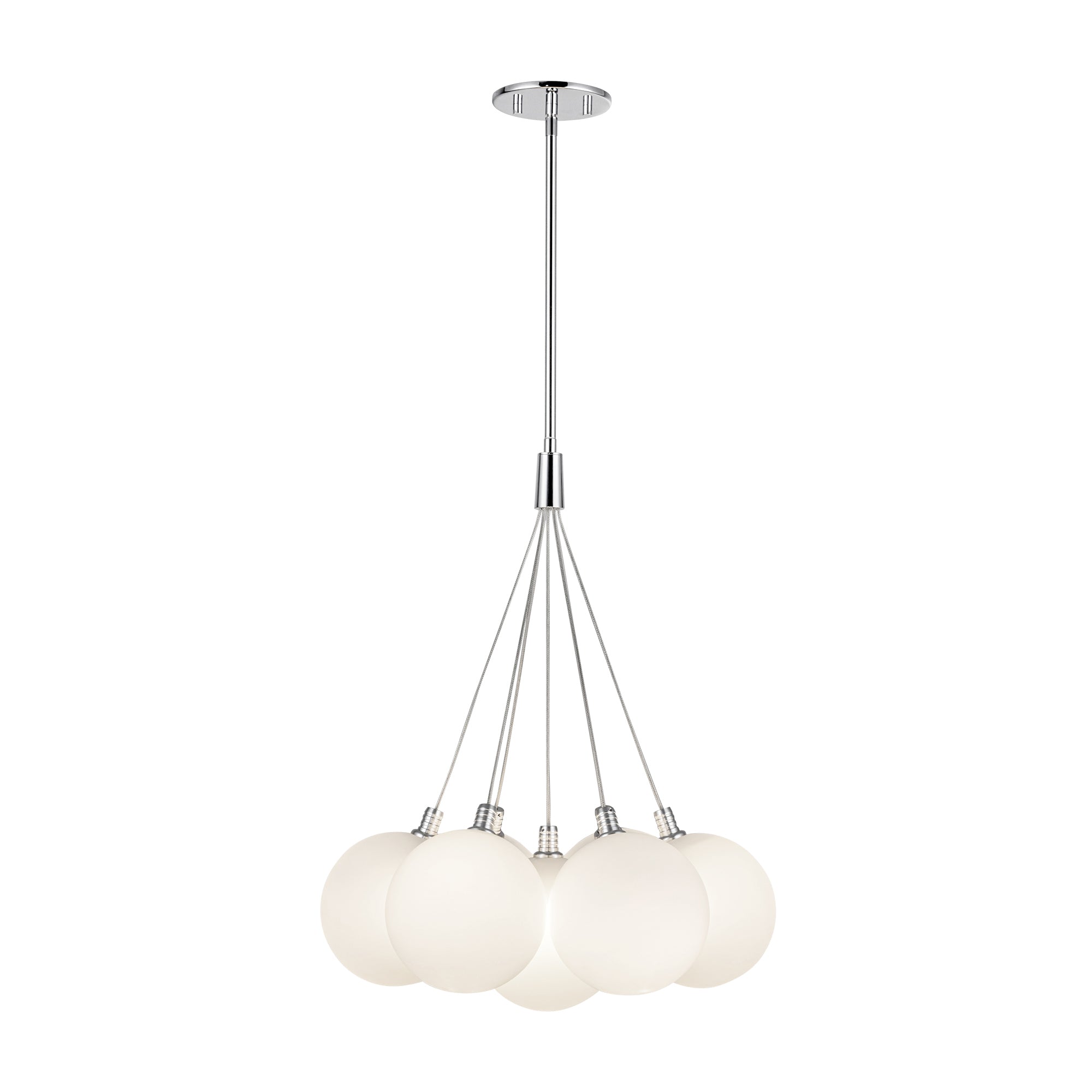 Bolla 17-in Opal Glass LED Chandelier