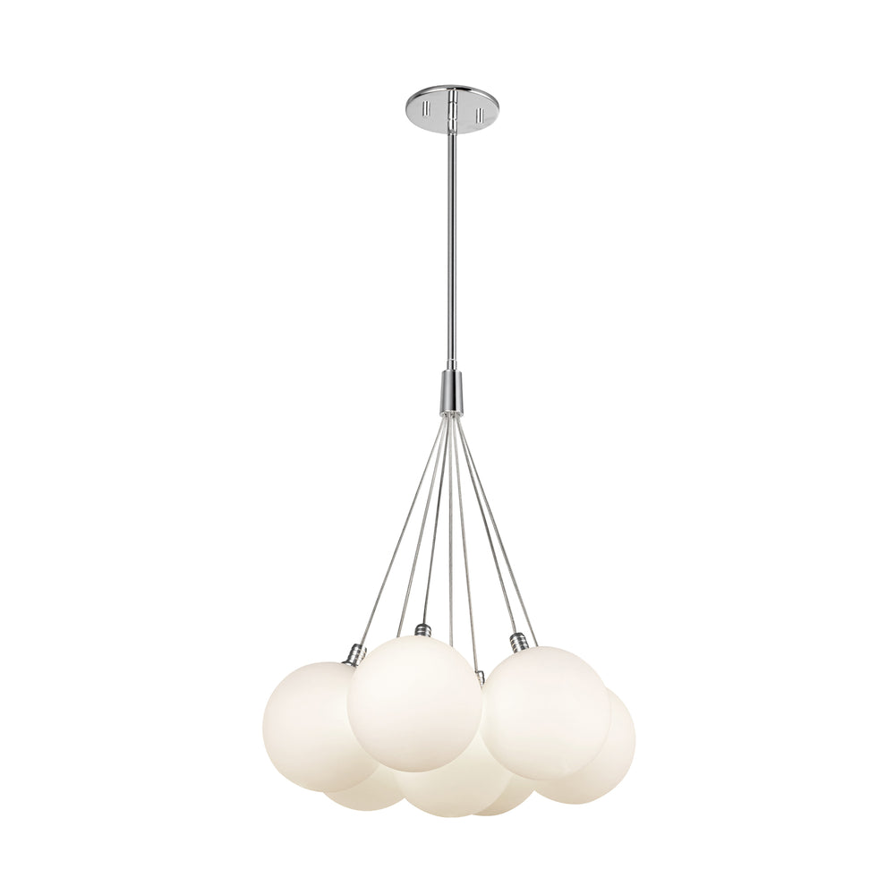 Kuzco Lighting CH3117-OP Bolla 17-in Opal Glass LED Chandelier, UL Listed, Opal Glass