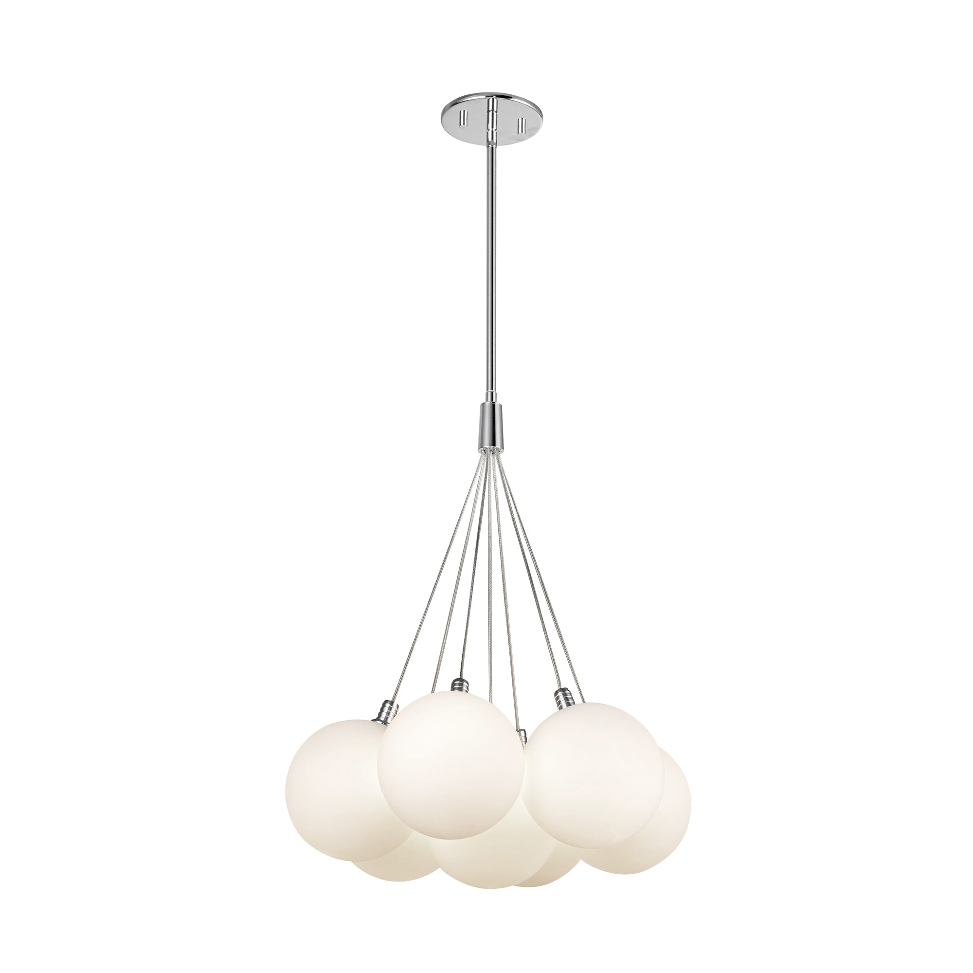 Bolla 17-in Opal Glass LED Chandelier