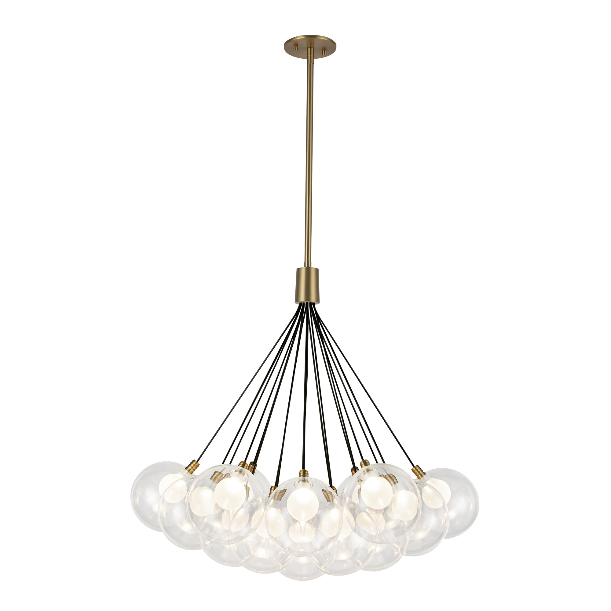 Bolla 28-in Brushed Gold LED Chandelier