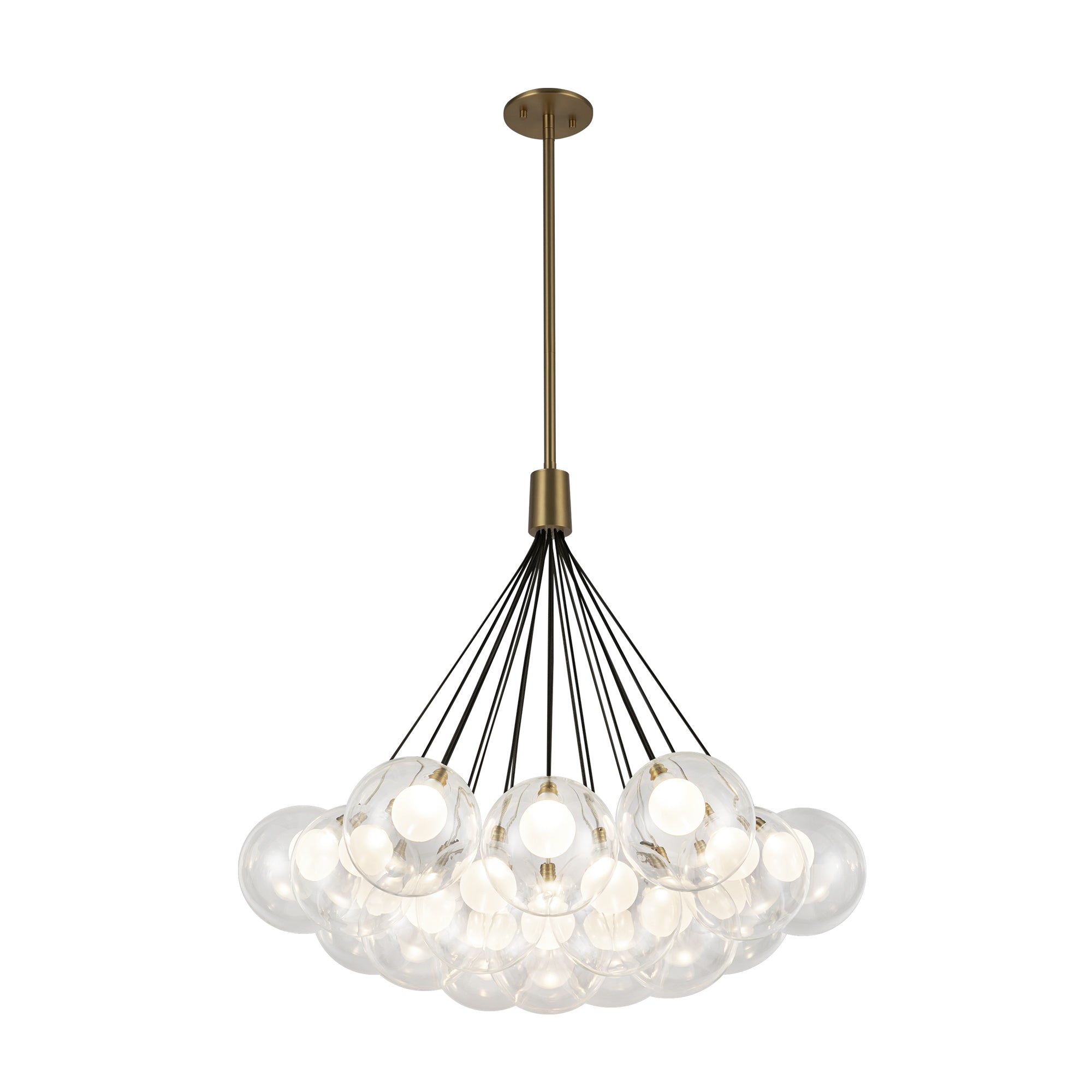 Bolla 28-in Brushed Gold LED Chandelier