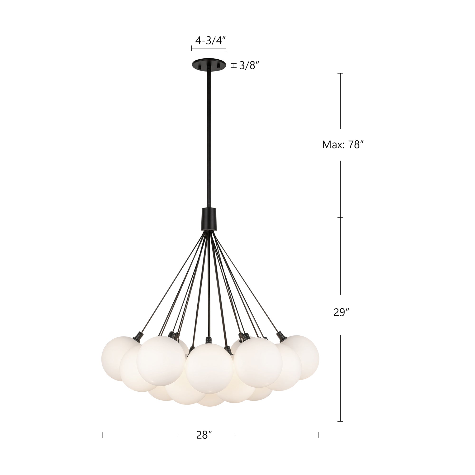 Bolla 28-in Brushed Gold LED Chandelier