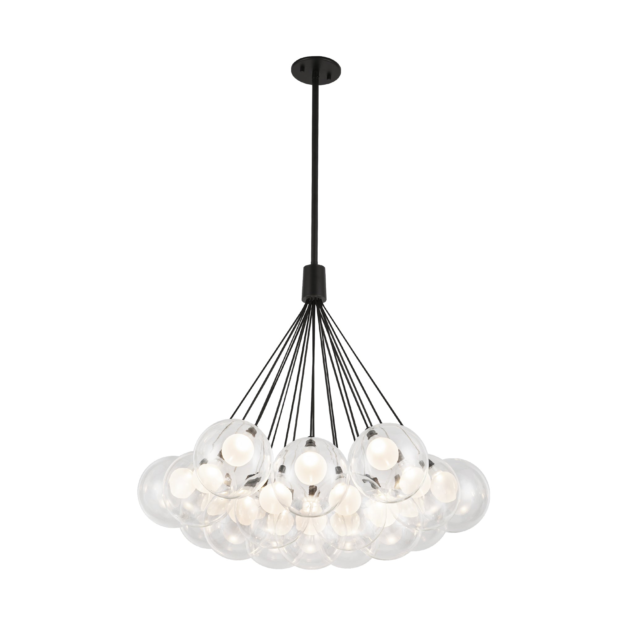 Bolla 28-in Black LED Chandelier