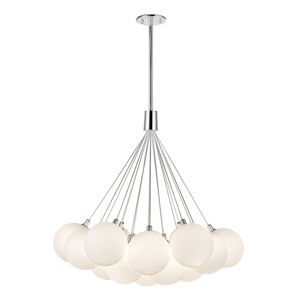 Kuzco Lighting CH3128-OP Bolla 28-in Opal Glass LED Chandelier, UL Listed, Opal Glass