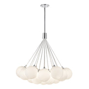 Kuzco Lighting CH3128-OP Bolla 28-in Opal Glass LED Chandelier, UL Listed, Opal Glass