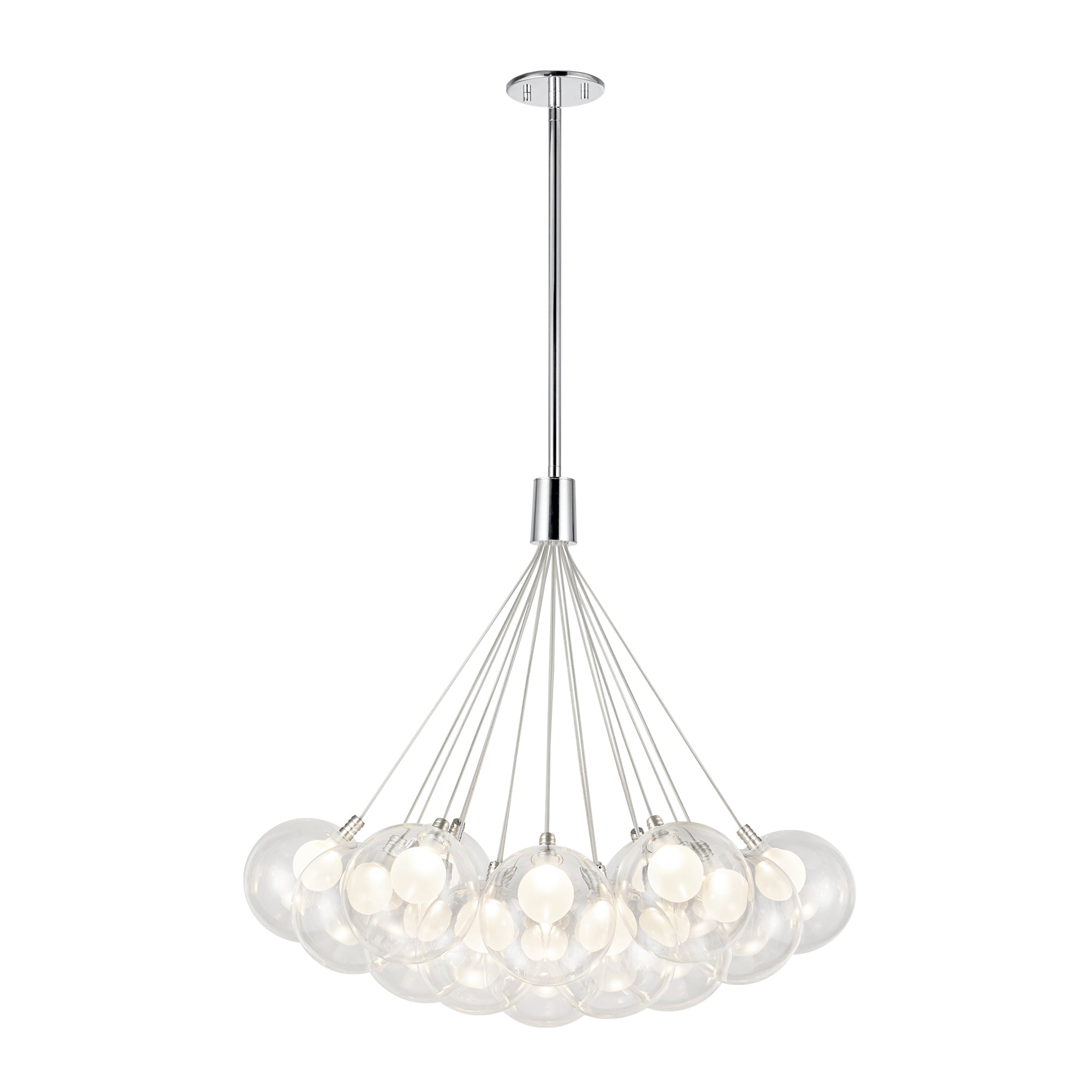 Bolla 28-in Chrome LED Chandeliers
