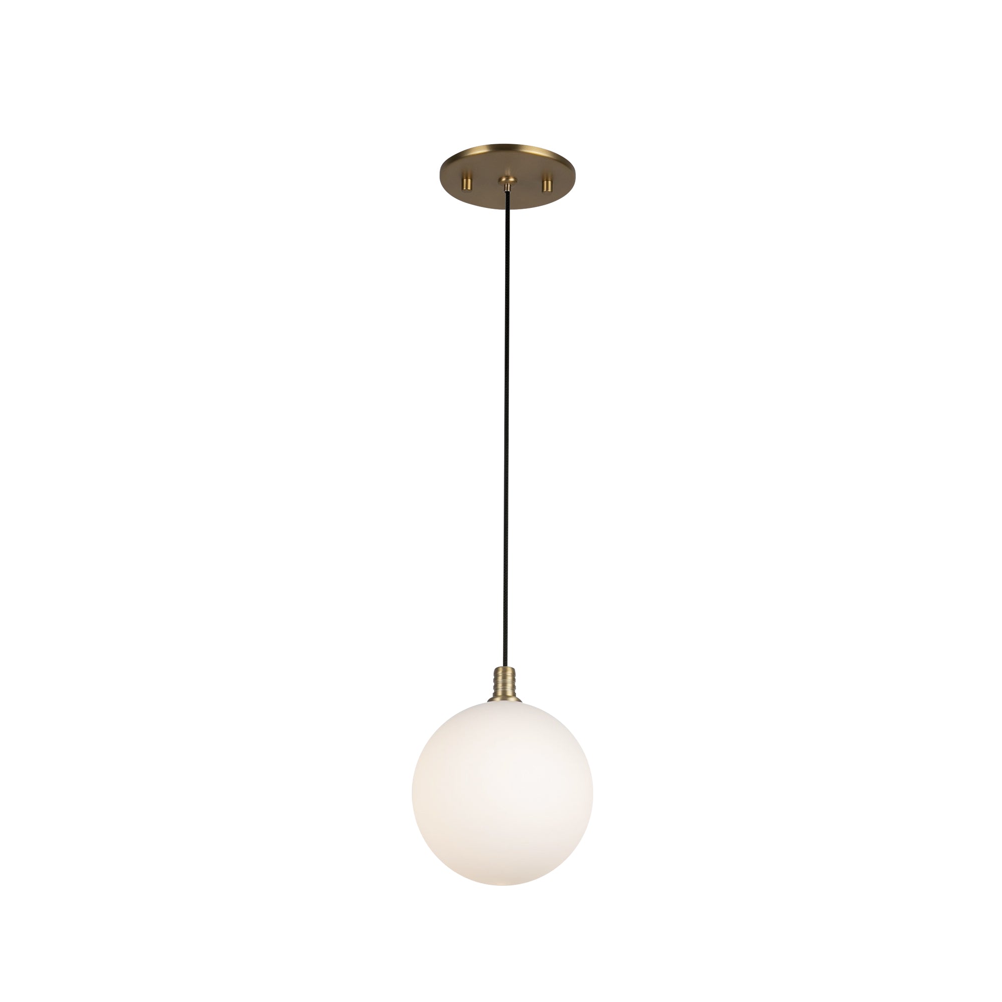 Bolla 5-in Brushed Gold/Opal Glass LED Pendant