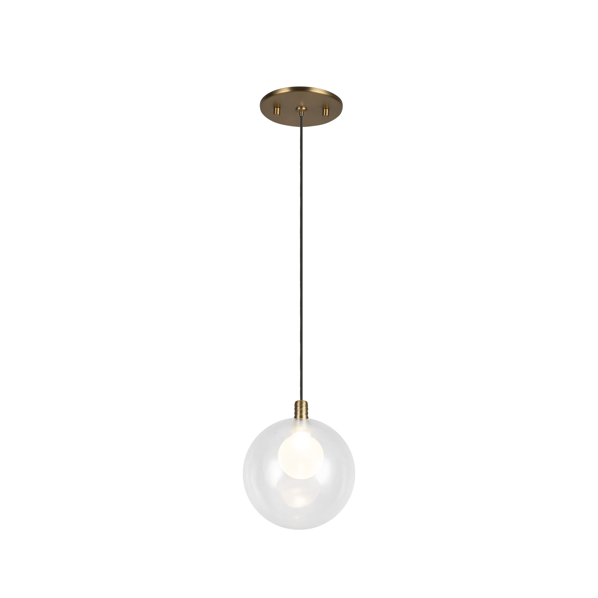 Bolla 5-in Brushed Gold LED Pendant