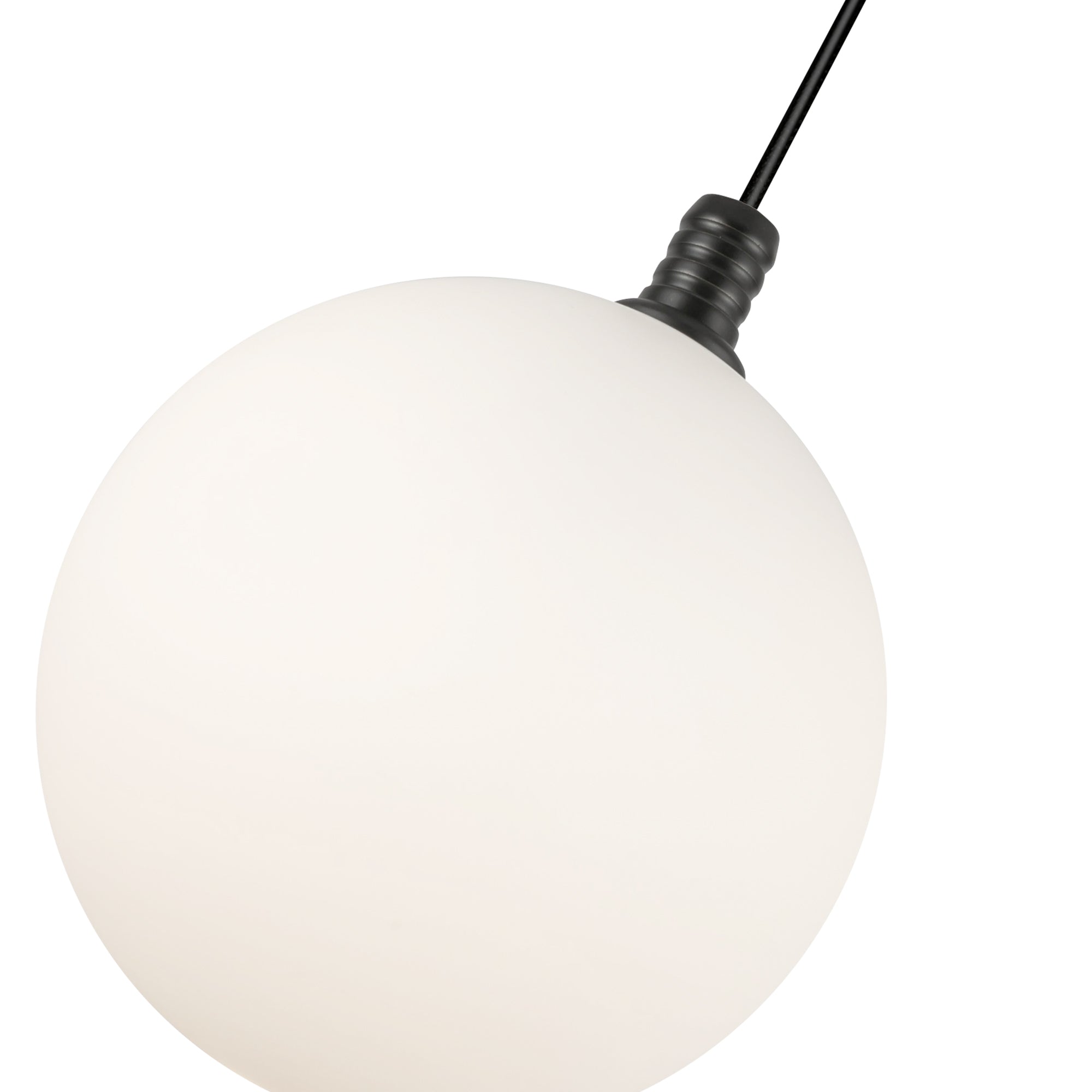 Bolla 5-in Black/Opal Glass LED Pendant
