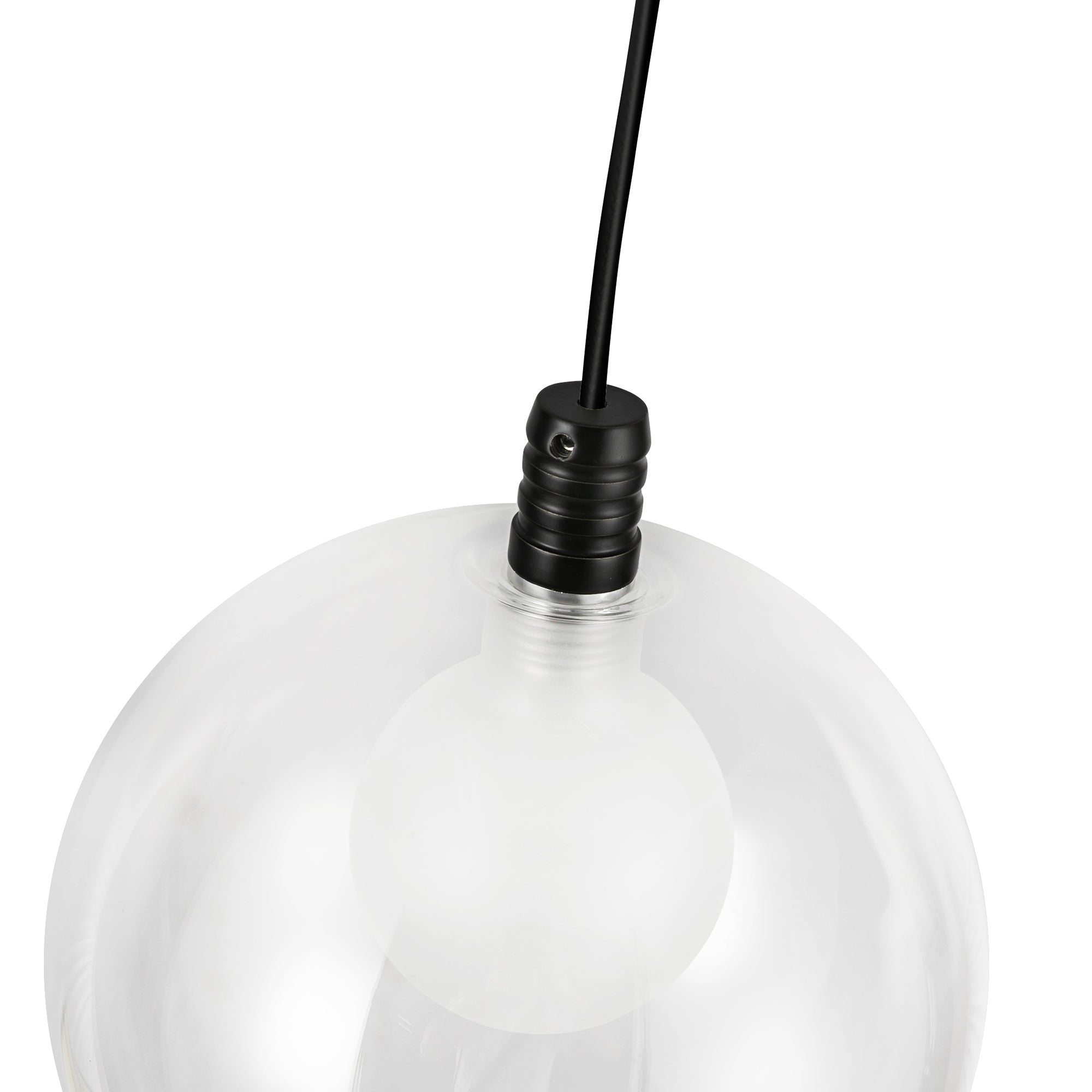 Bolla 5-in Black LED Pendant