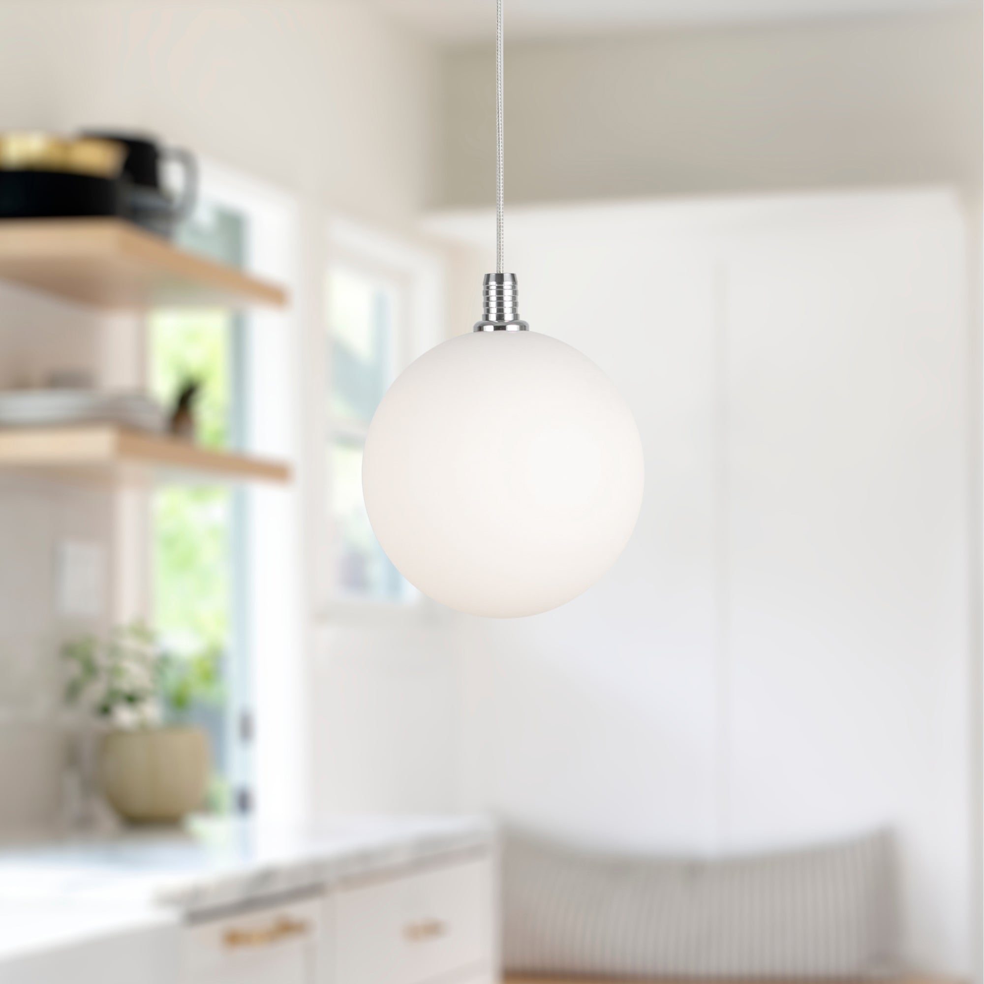 Bolla 5-in Opal Glass LED Pendant
