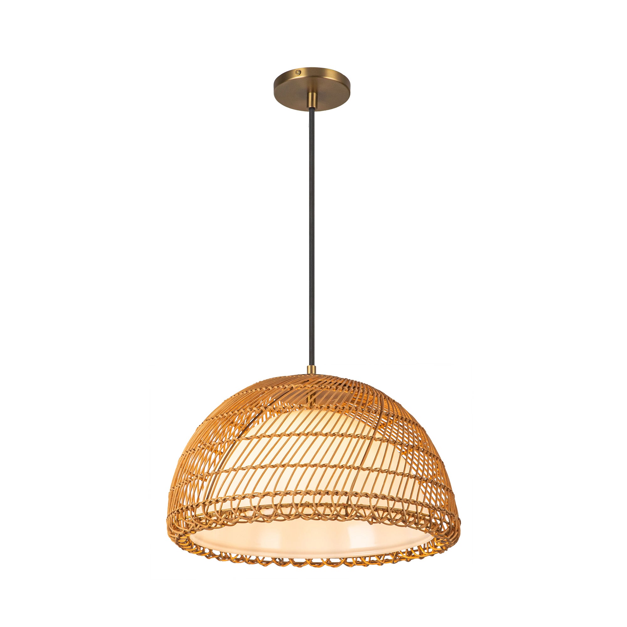 Bondi 16-in Brushed Gold/Opal 1 Light Pendant