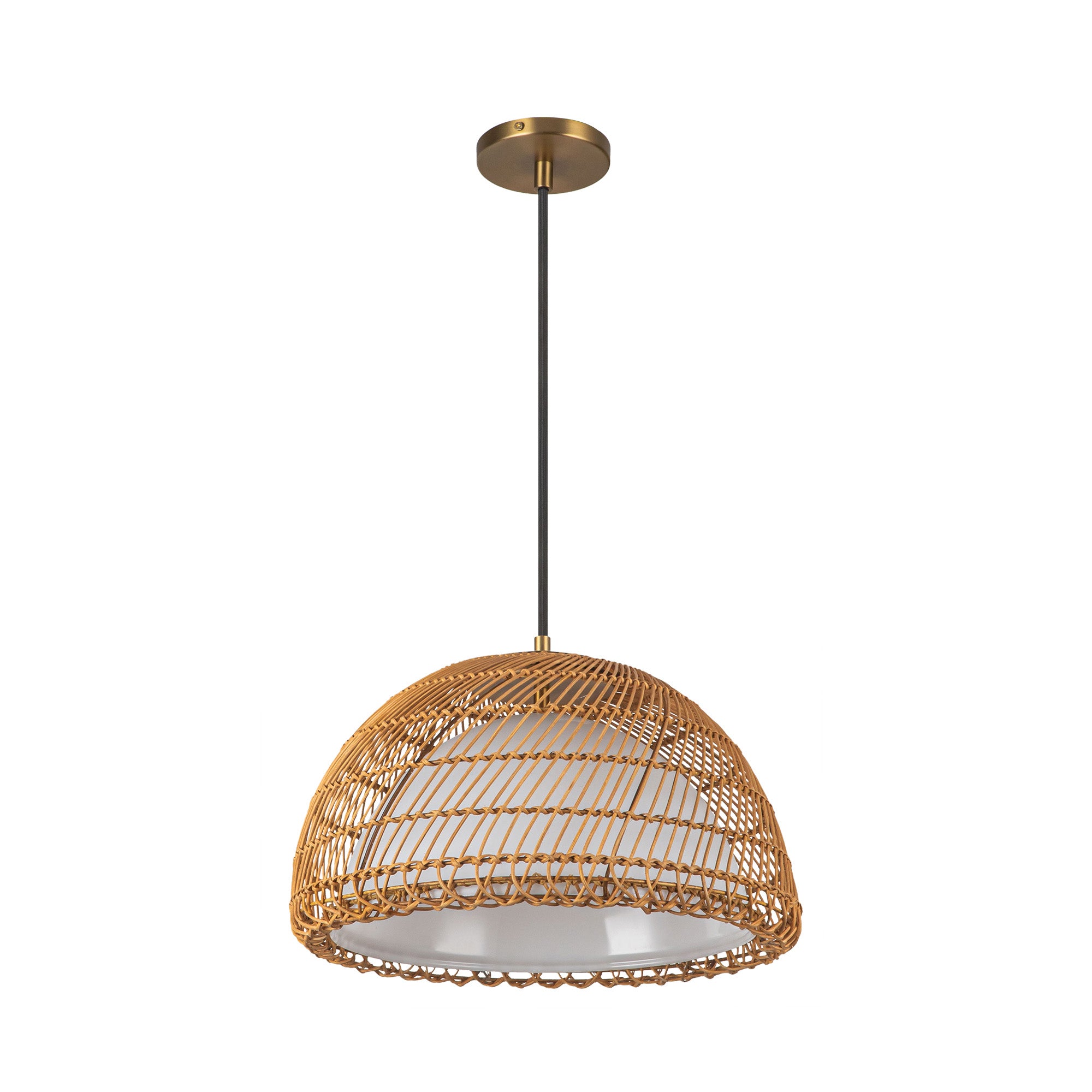 Bondi 16-in Brushed Gold/Opal 1 Light Pendant