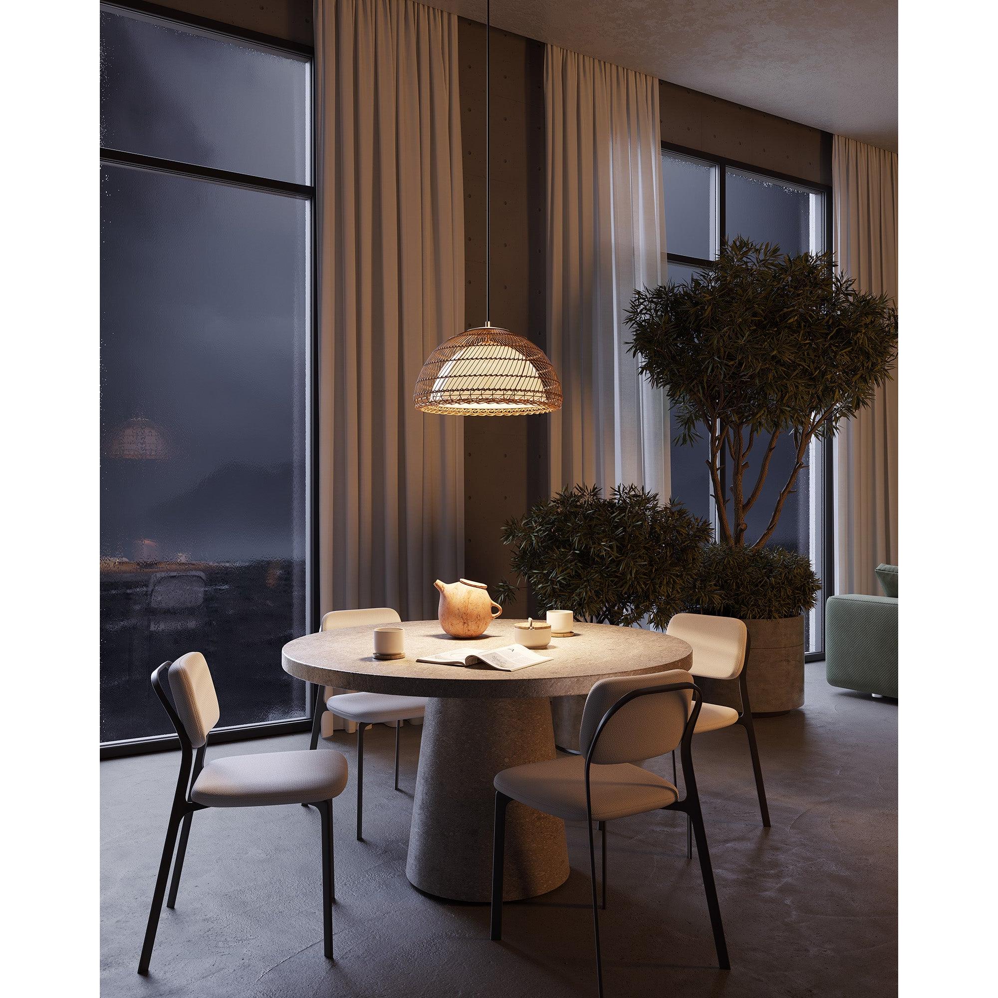 Bondi 16-in Brushed Gold/Opal 1 Light Pendant