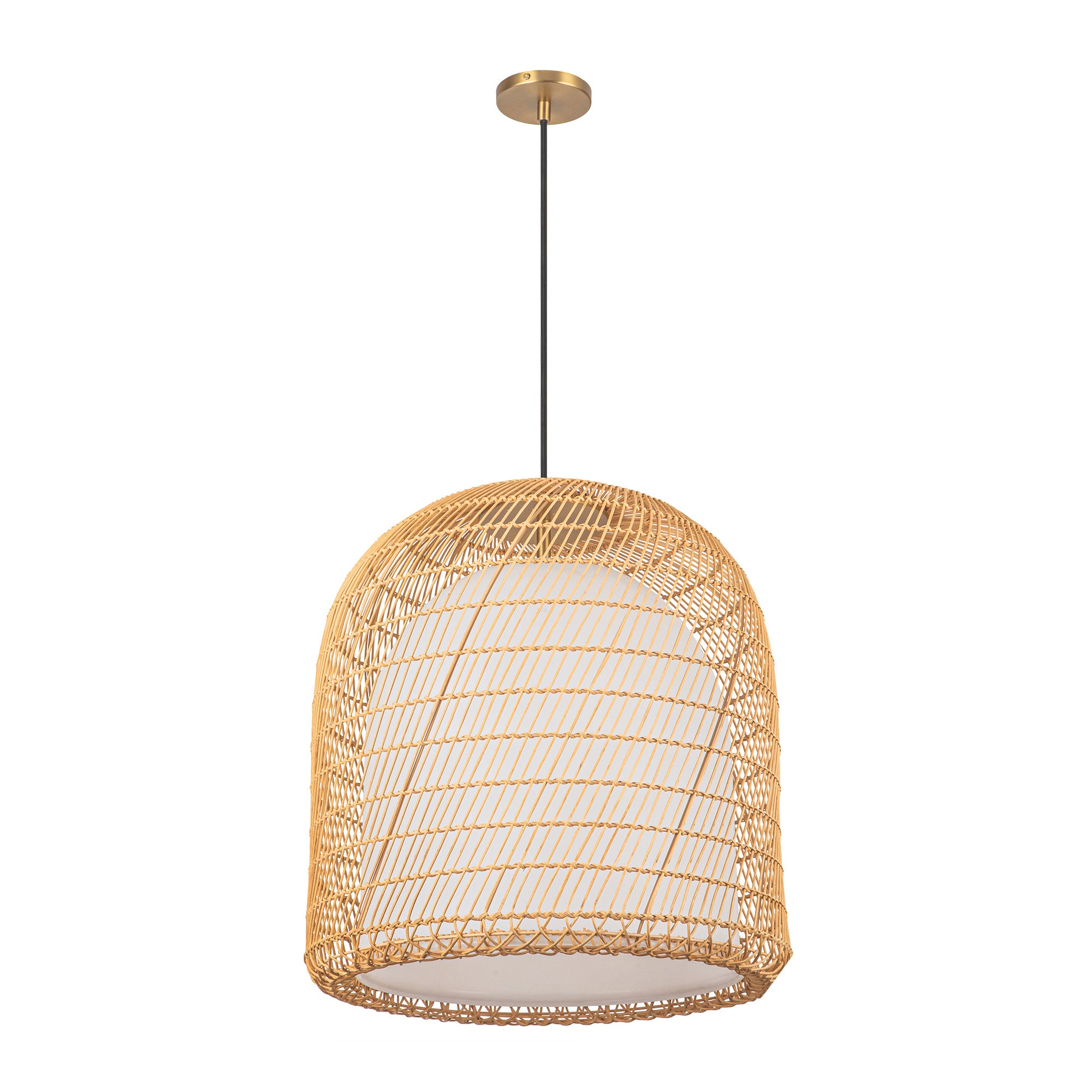 Bondi 20-in Brushed Gold/Opal Glass 1 Light Pendant