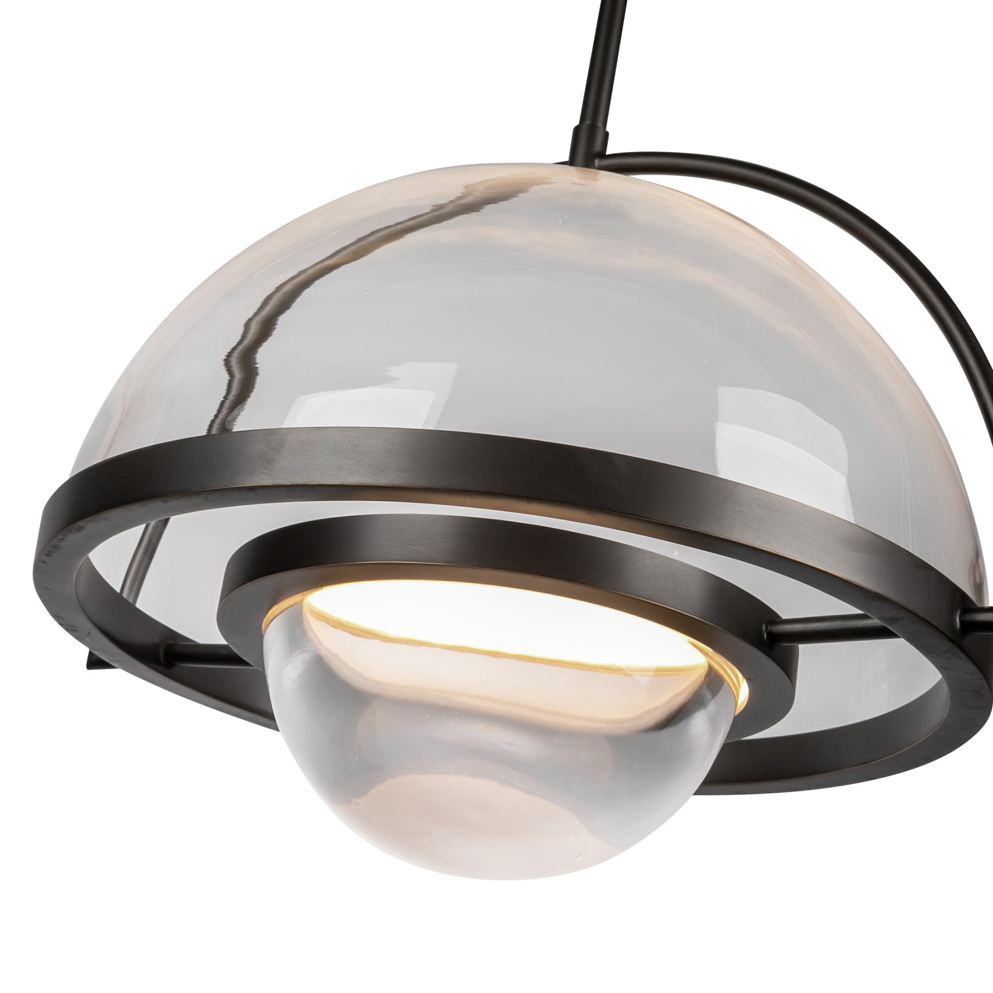 Bowery 14-in Urban Bronze LED Pendant