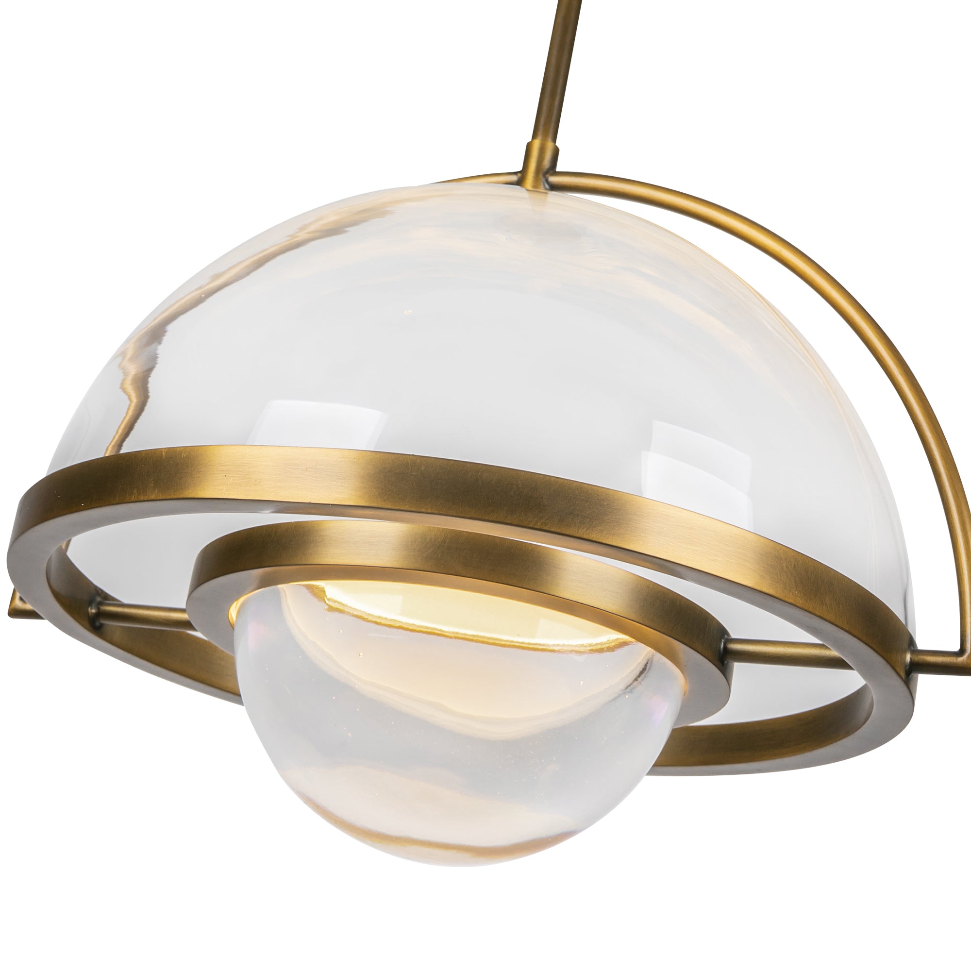 Bowery 14-in Vintage Brass LED Pendant
