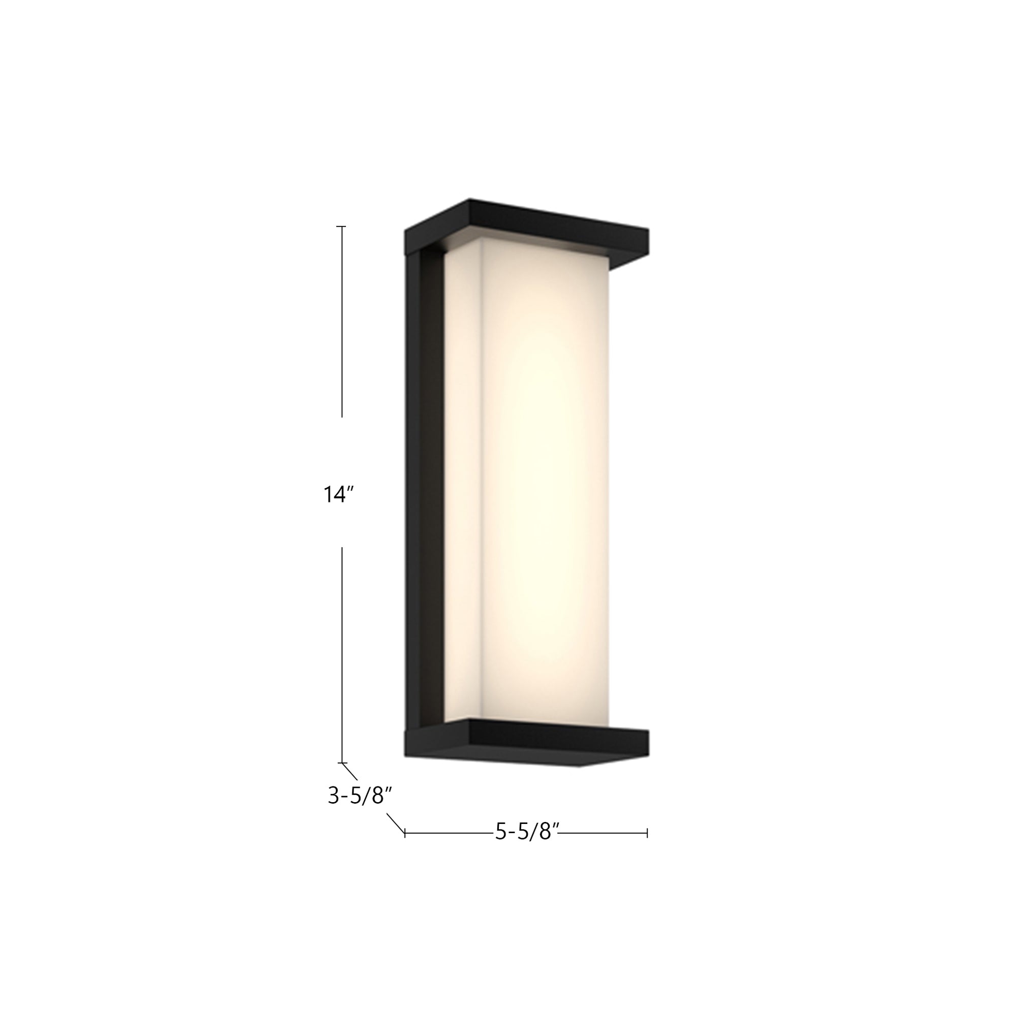 Bravo 14-in Black LED Exterior Wall Sconce