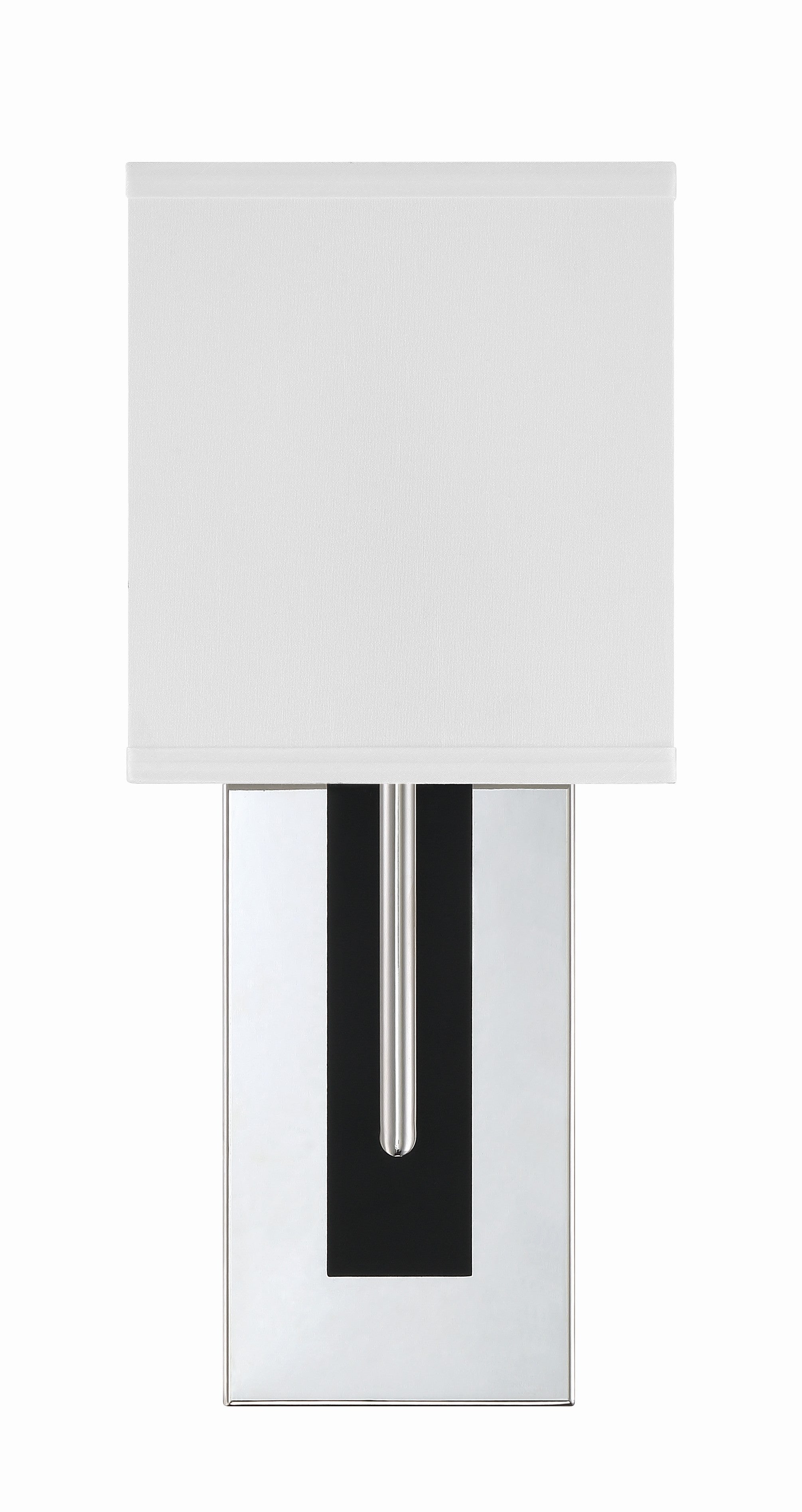 Crystorama Brent BRE-A3631-PN-BF – 6.5 Inch – 1 Light – Sconce – Polished Nickel + Black Forged – Damp Rated