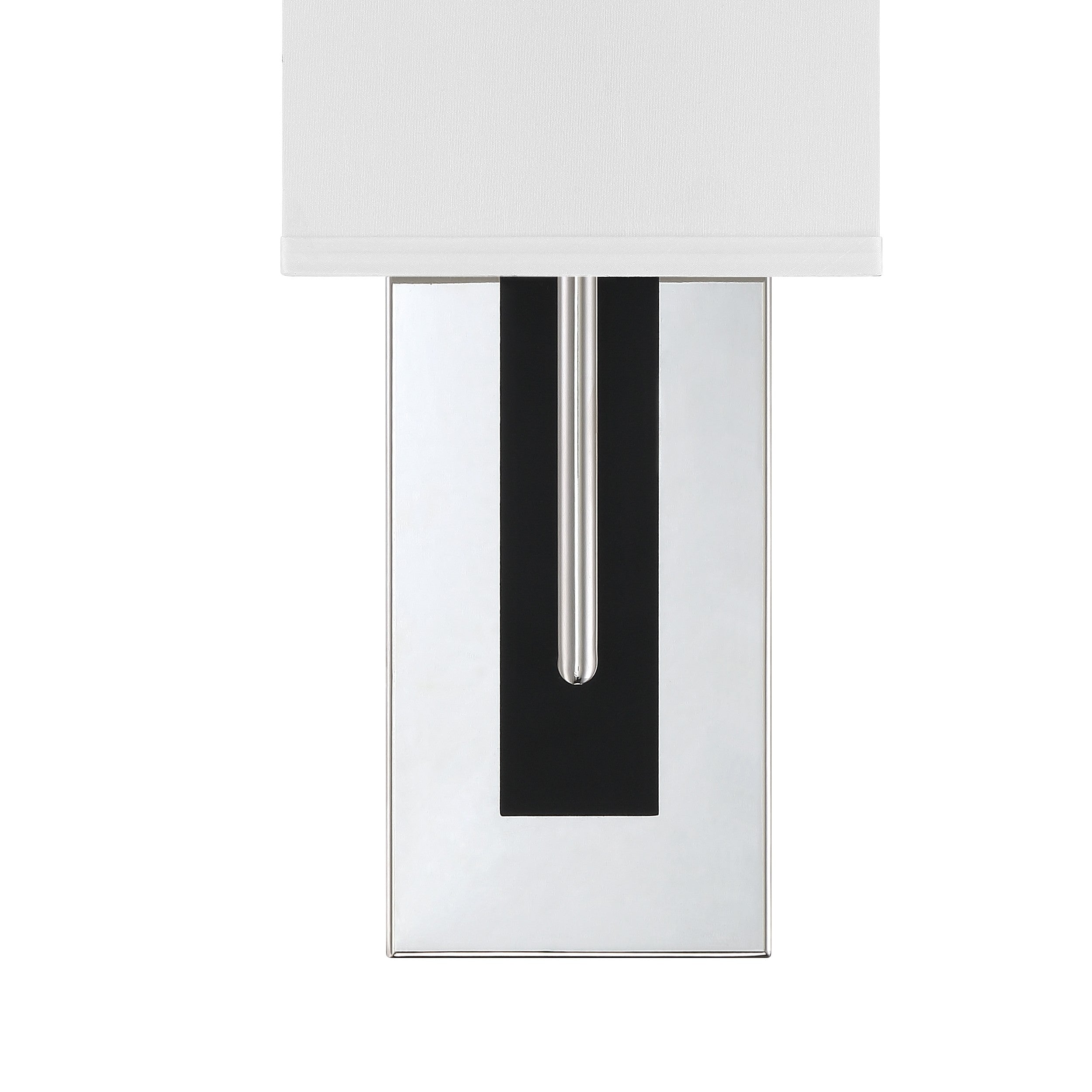 Crystorama Brent BRE-A3631-PN-BF – 6.5 Inch – 1 Light – Sconce – Polished Nickel + Black Forged – Damp Rated