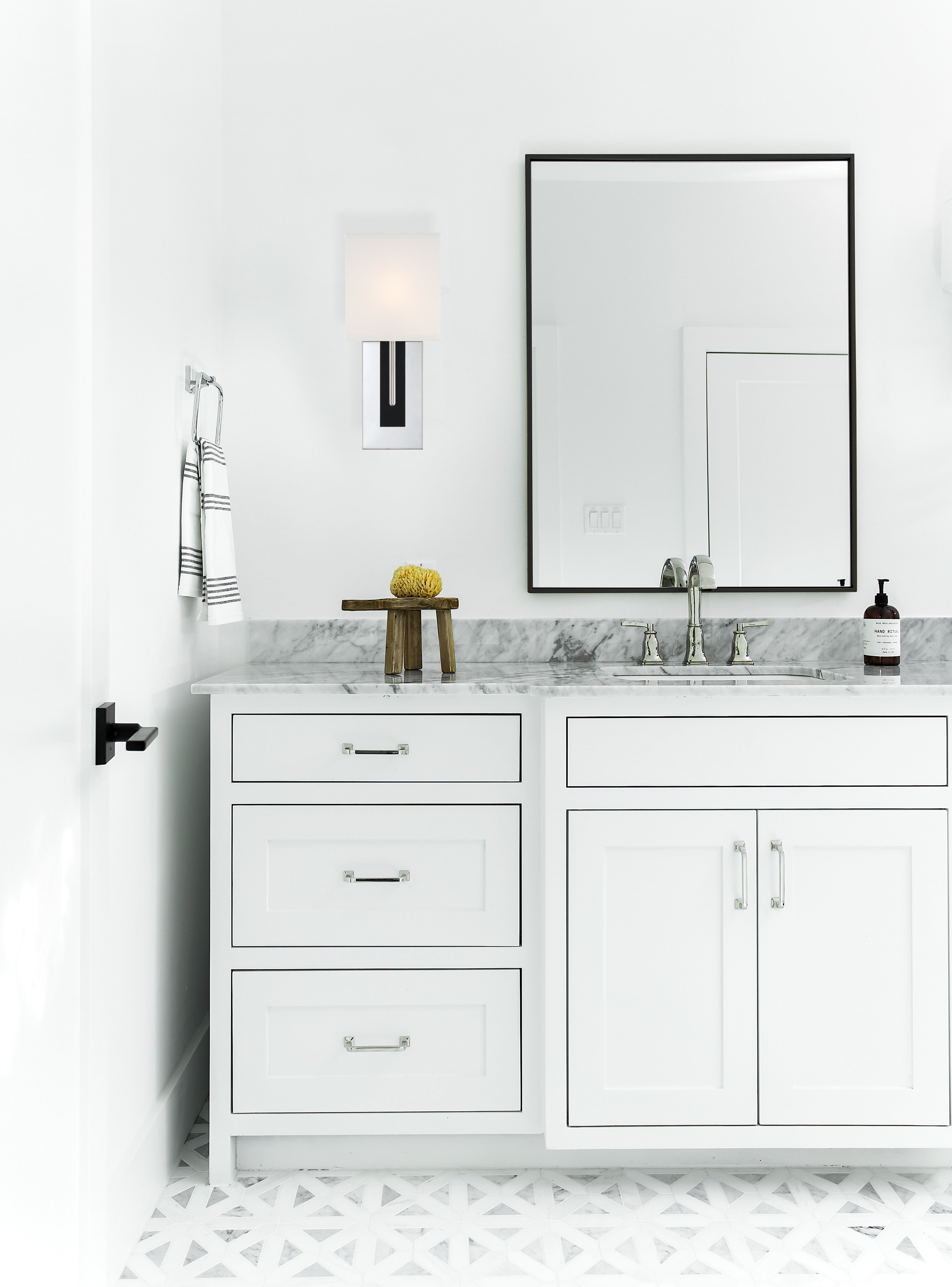 Crystorama Brent BRE-A3631-PN-BF – 6.5 Inch – 1 Light – Sconce – Polished Nickel + Black Forged – Damp Rated