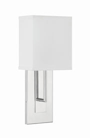 Crystorama Brent BRE-A3631-PN – 6.5 Inch – 1 Light – Sconce – Polished Nickel – Damp Rated