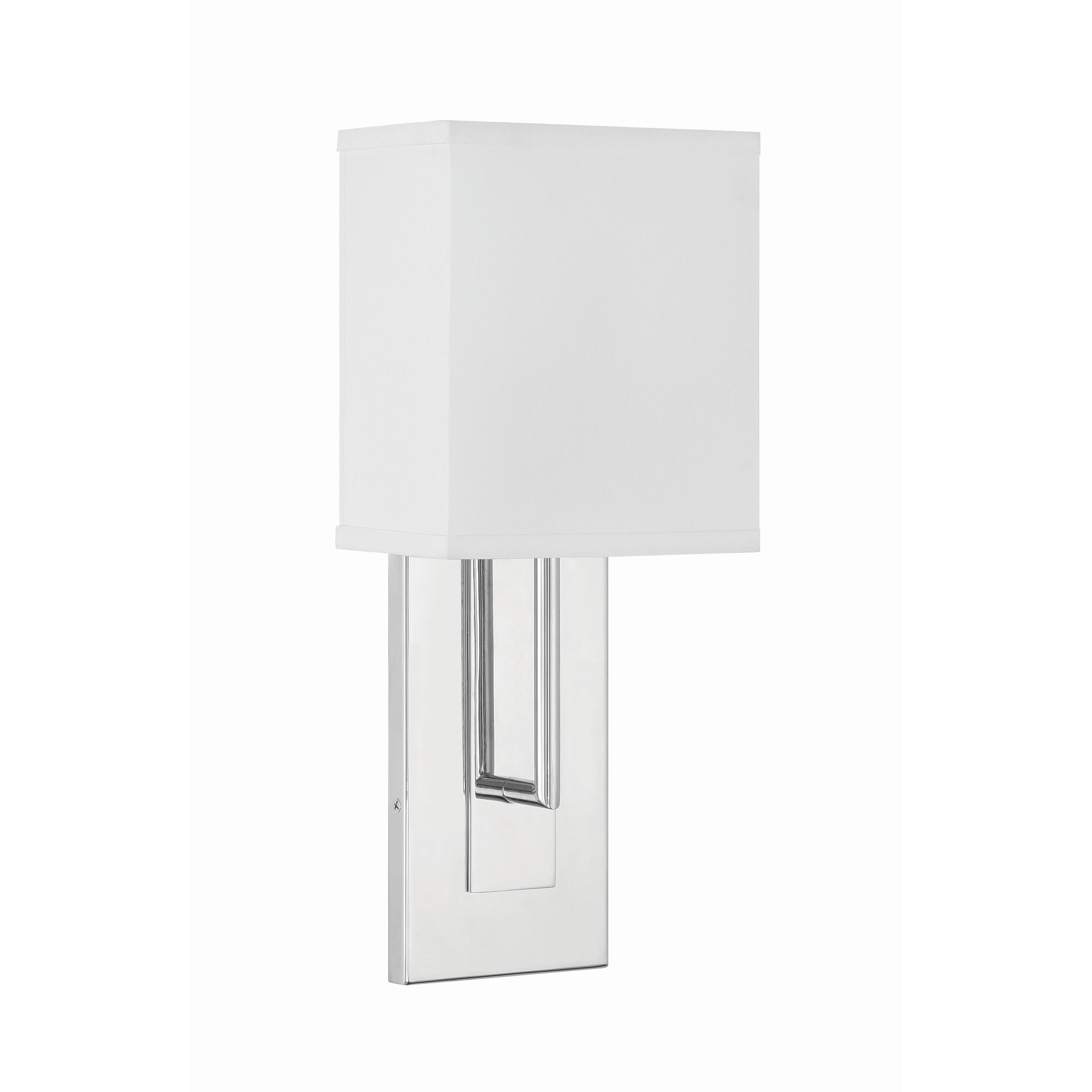 Crystorama Brent BRE-A3631-PN – 6.5 Inch – 1 Light – Sconce – Polished Nickel – Damp Rated