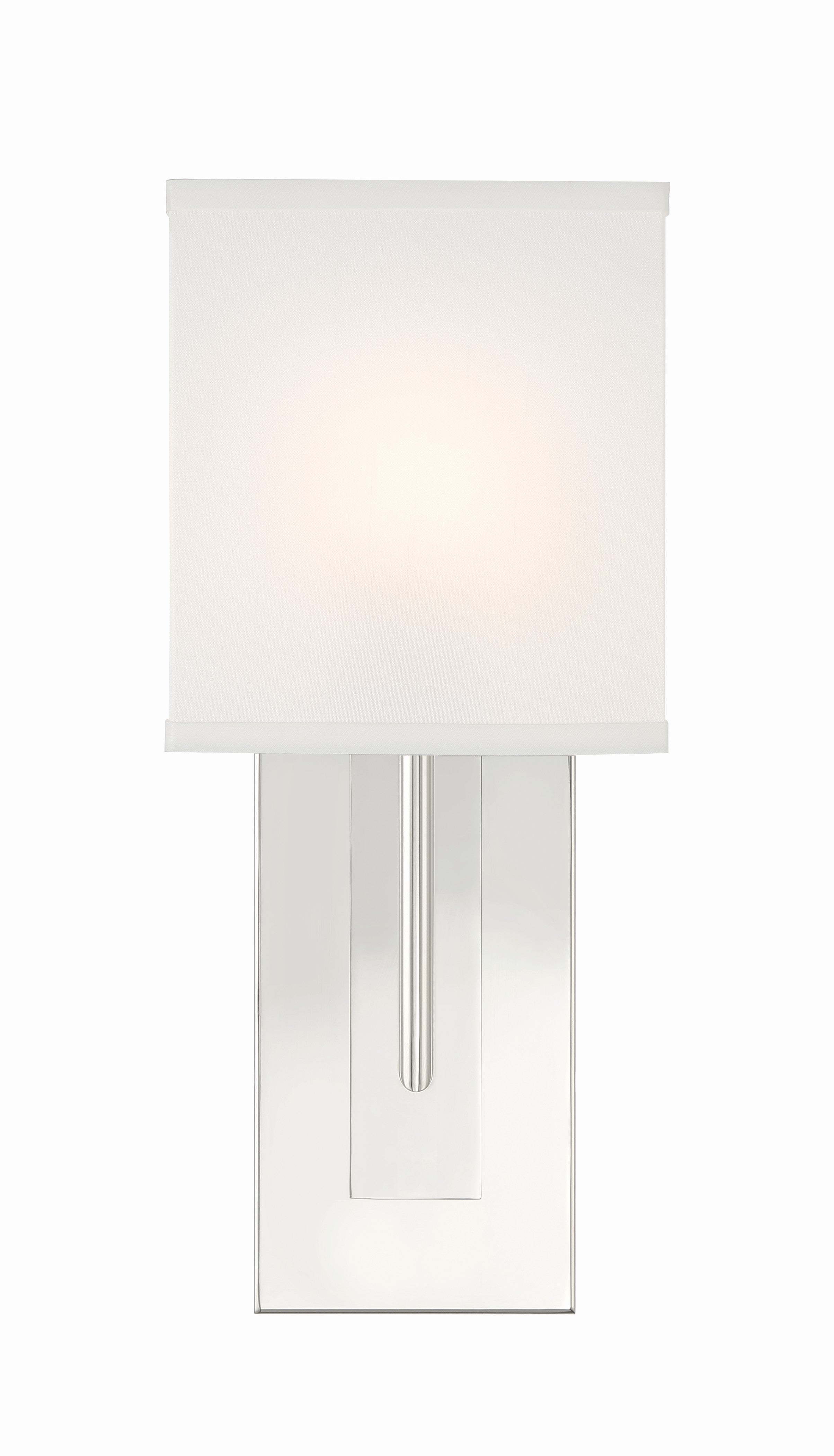 Crystorama Brent BRE-A3631-PN – 6.5 Inch – 1 Light – Sconce – Polished Nickel – Damp Rated